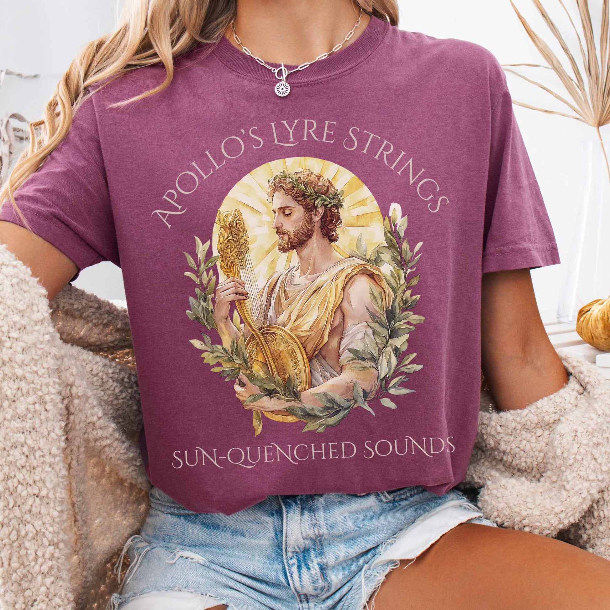 T-Shirt Berry / S Apollo's Lyre Strings Shirt The Mystic Eden