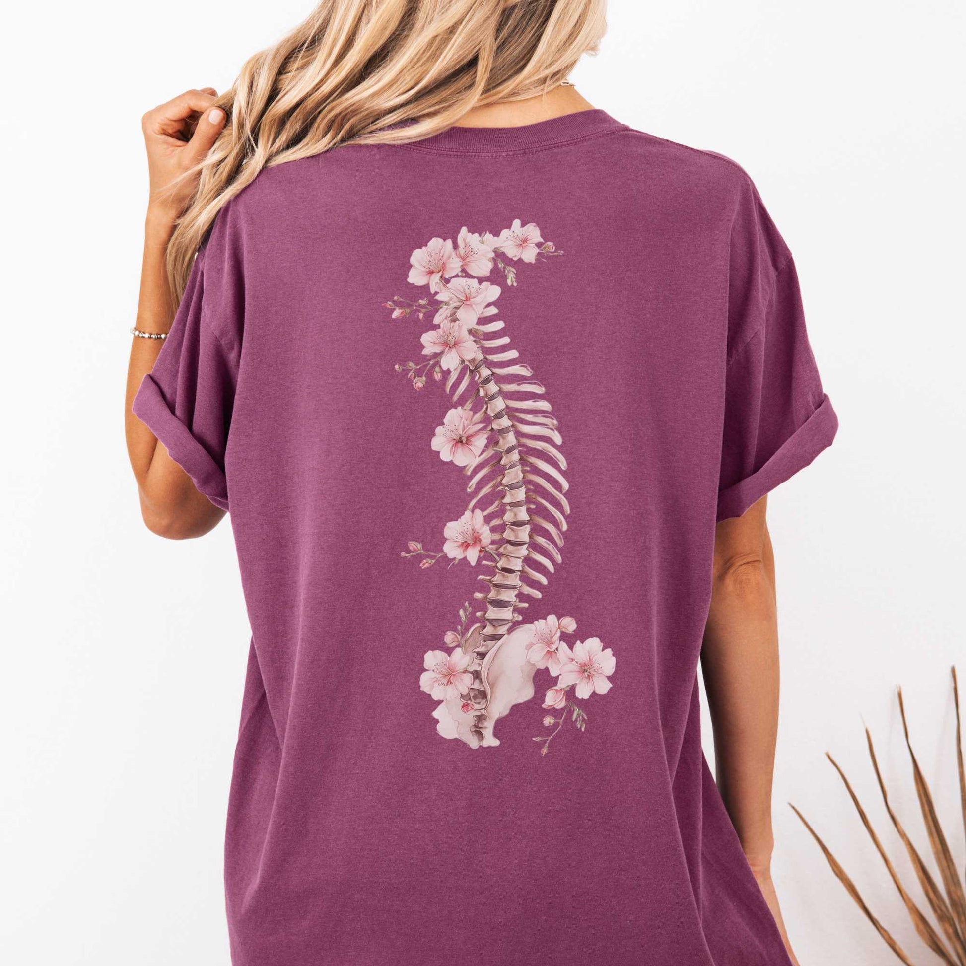T-Shirt Berry / S Blossom Backbone Shirt The Mystic Eden