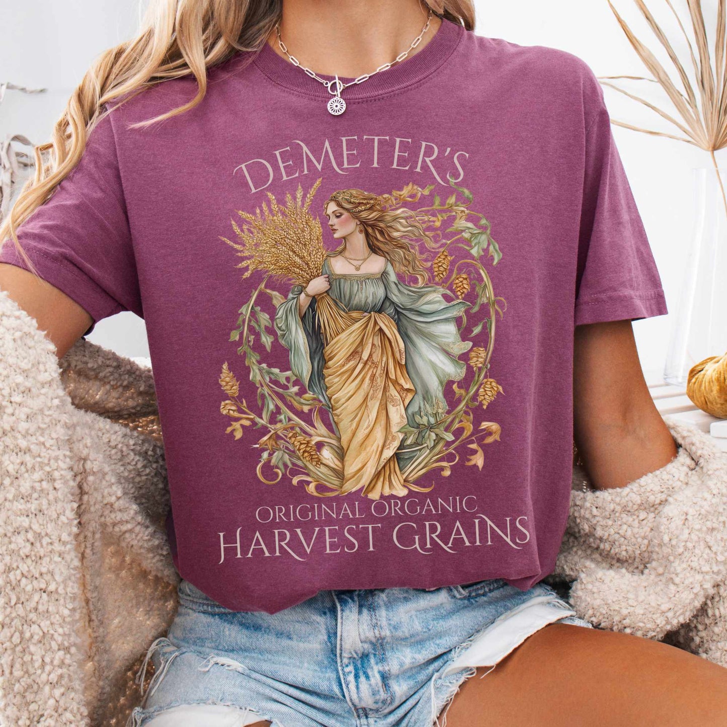 T-Shirt Berry / S Demeter's Original Organic Harvest Grains Tee The Mystic Eden