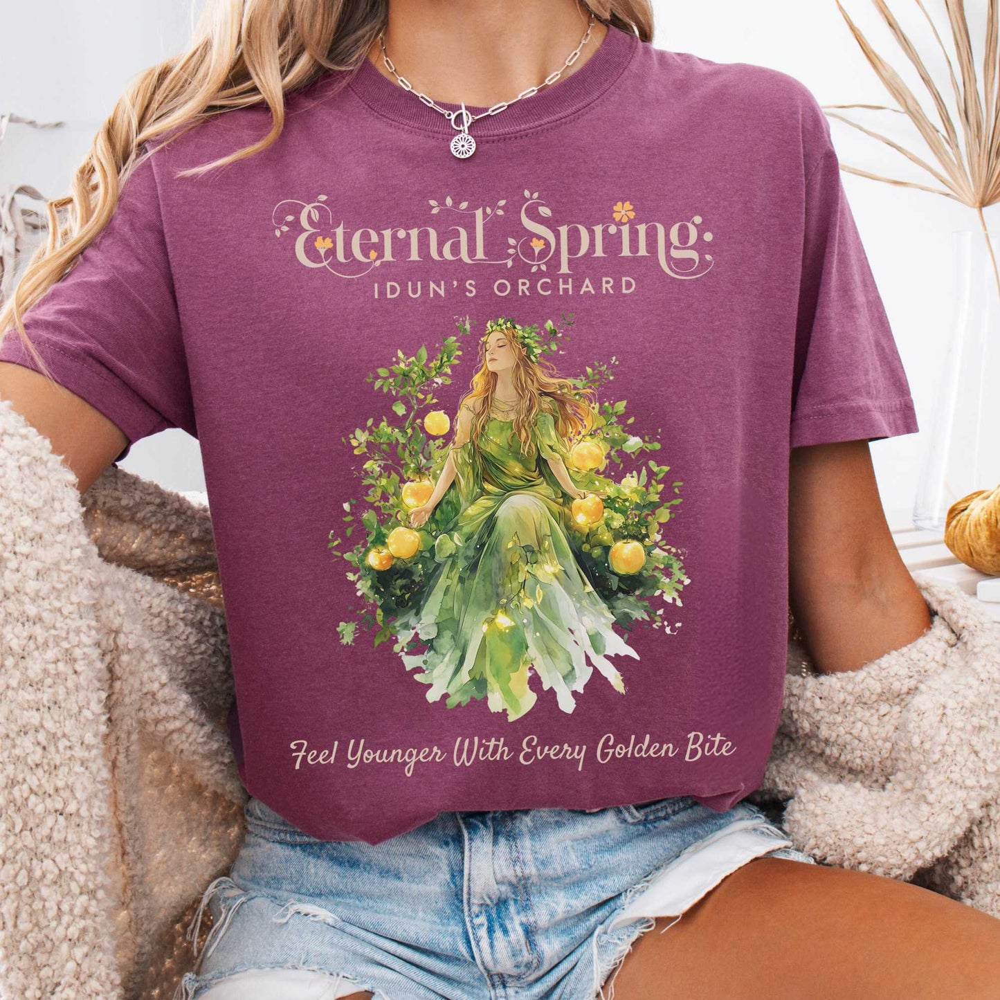 T-Shirt Berry / S Eternal Spring Idun's Orchard Norse Goddess Shirt The Mystic Eden