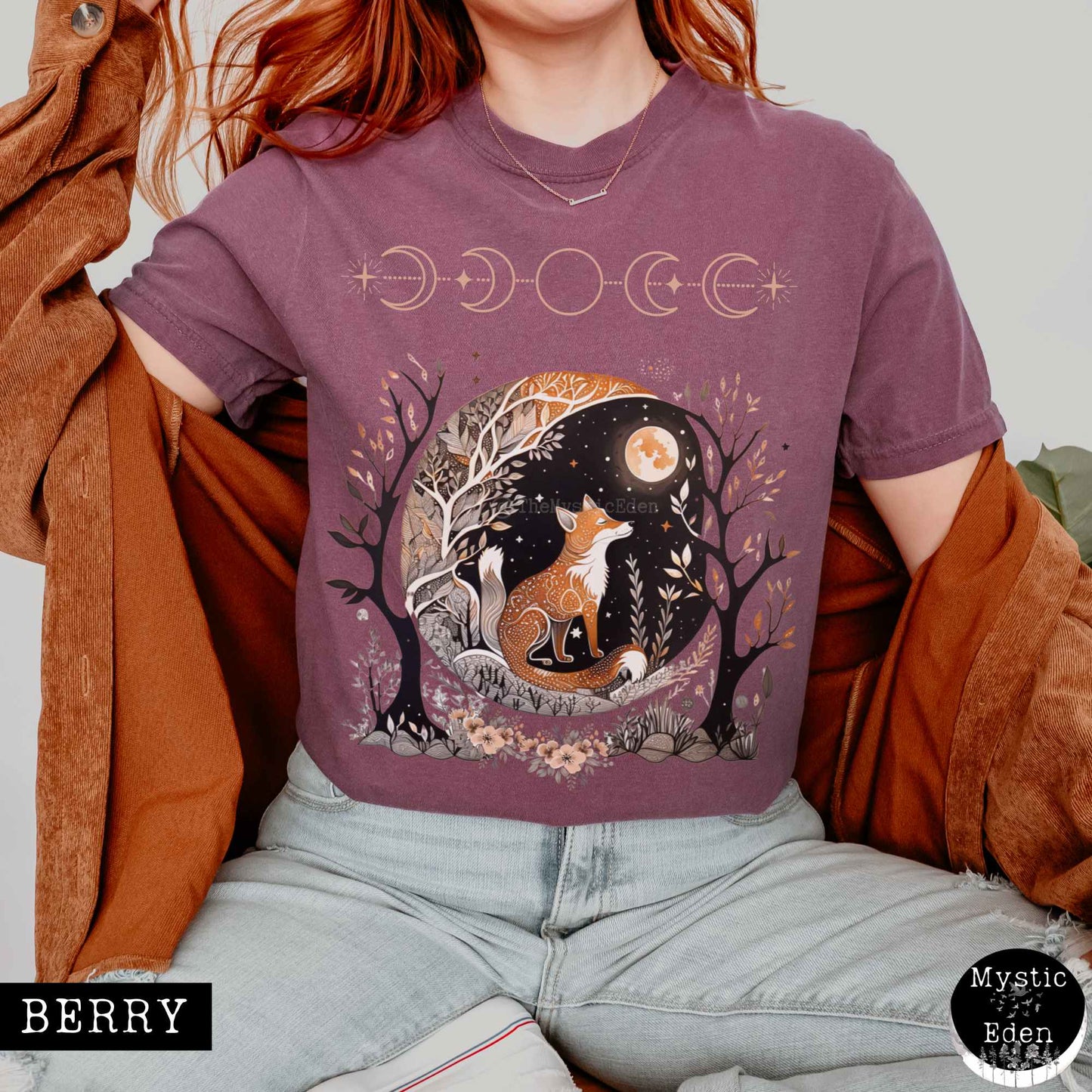 T-Shirt Berry / S Fox goblincore shirt witchy whimsigoth t-shirt The Mystic Eden