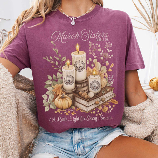 T-Shirt Berry / S March Sisters Candle Co Little Women Shirt The Mystic Eden