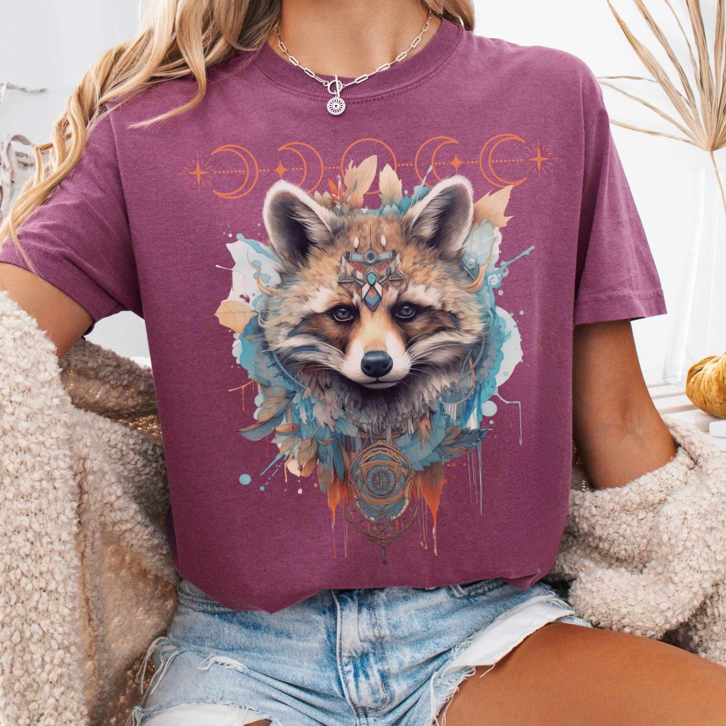 T-Shirt Berry / S Mystical Raccoon Shirt The Mystic Eden