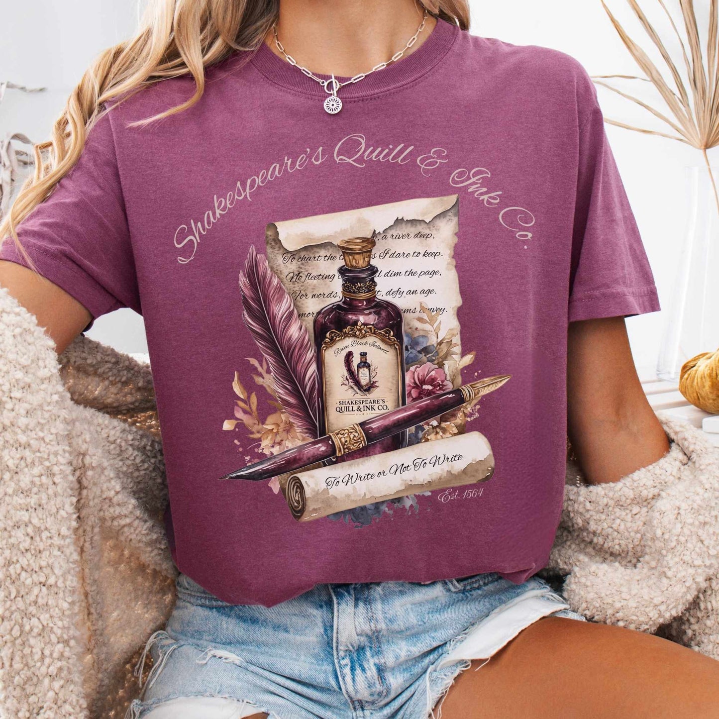 T-Shirt Berry / S Shakespeare's Quill & Ink Co. Tee The Mystic Eden