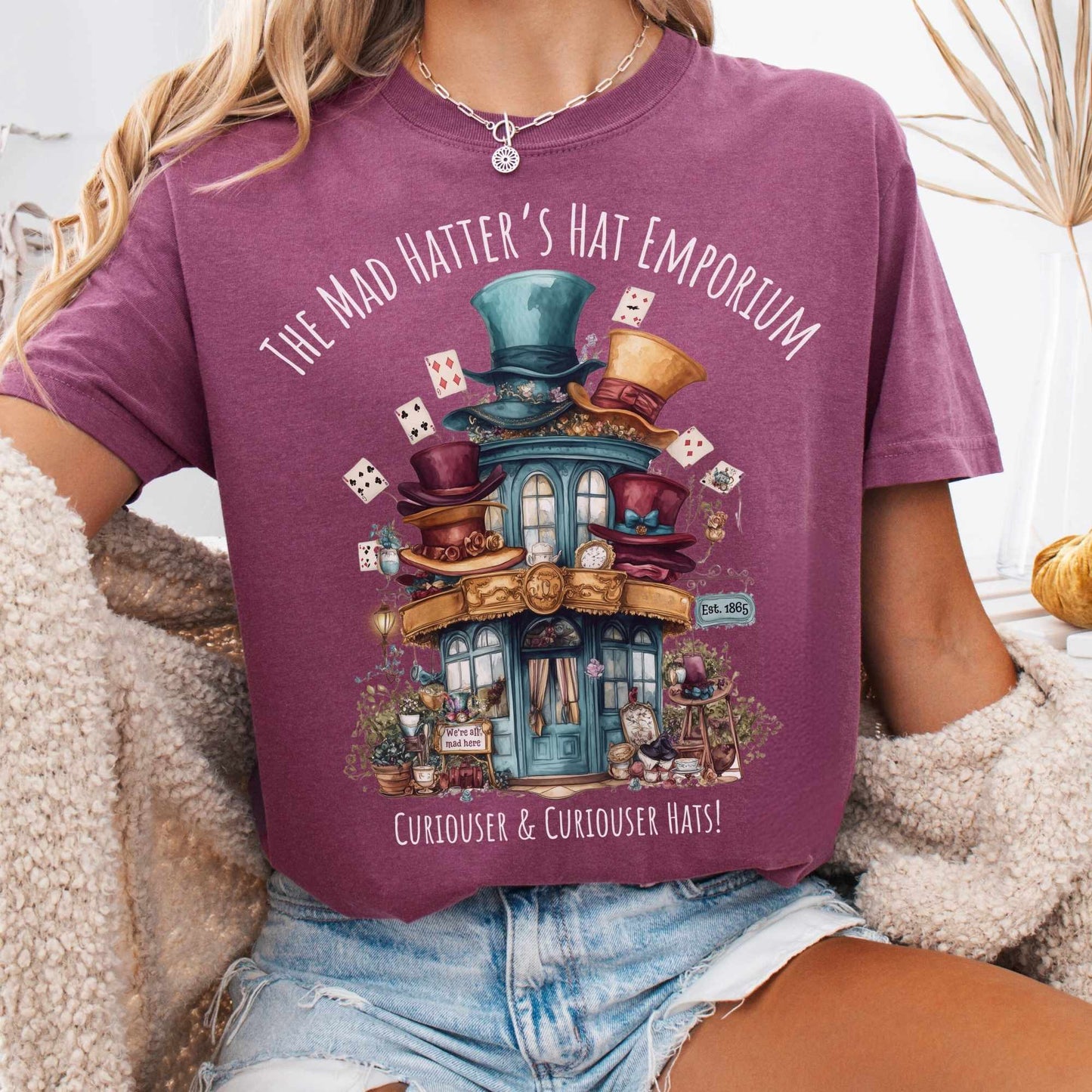 T-Shirt Berry / S The Mad Hatter's Hat Emporium Shirt The Mystic Eden