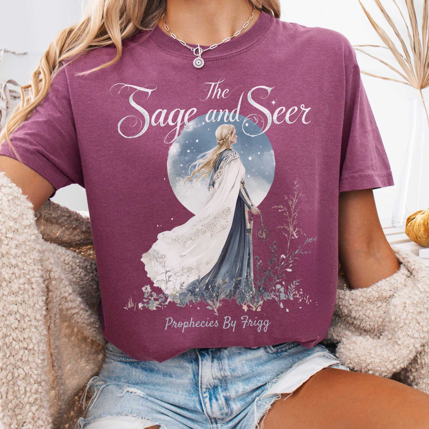 T-Shirt Berry / S The Sage and Seer Prophecies by Frigg Norse Goddess Shirt The Mystic Eden