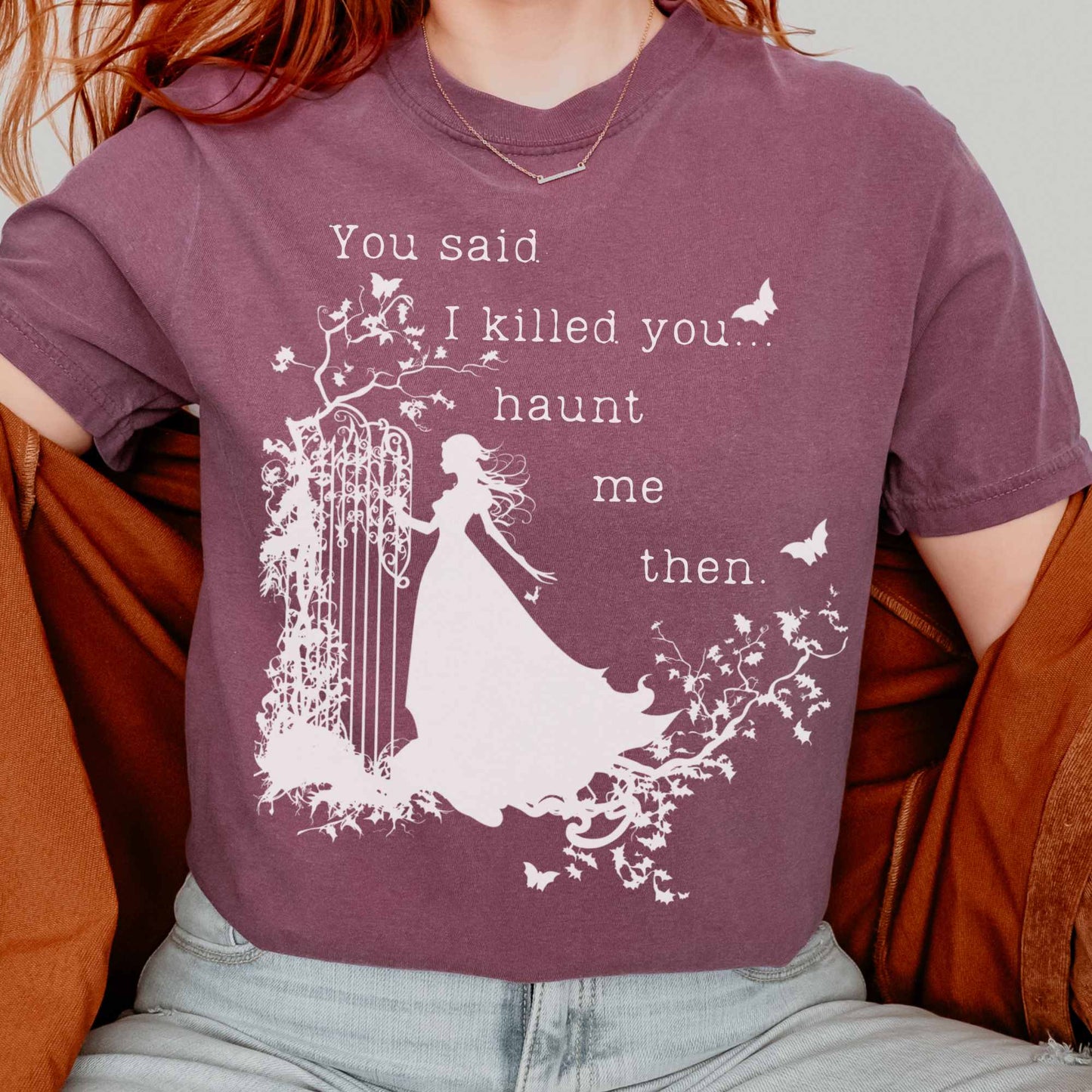 T-Shirt Berry / S Wuthering Heights Emily Bronte Halloween Shirt The Mystic Eden