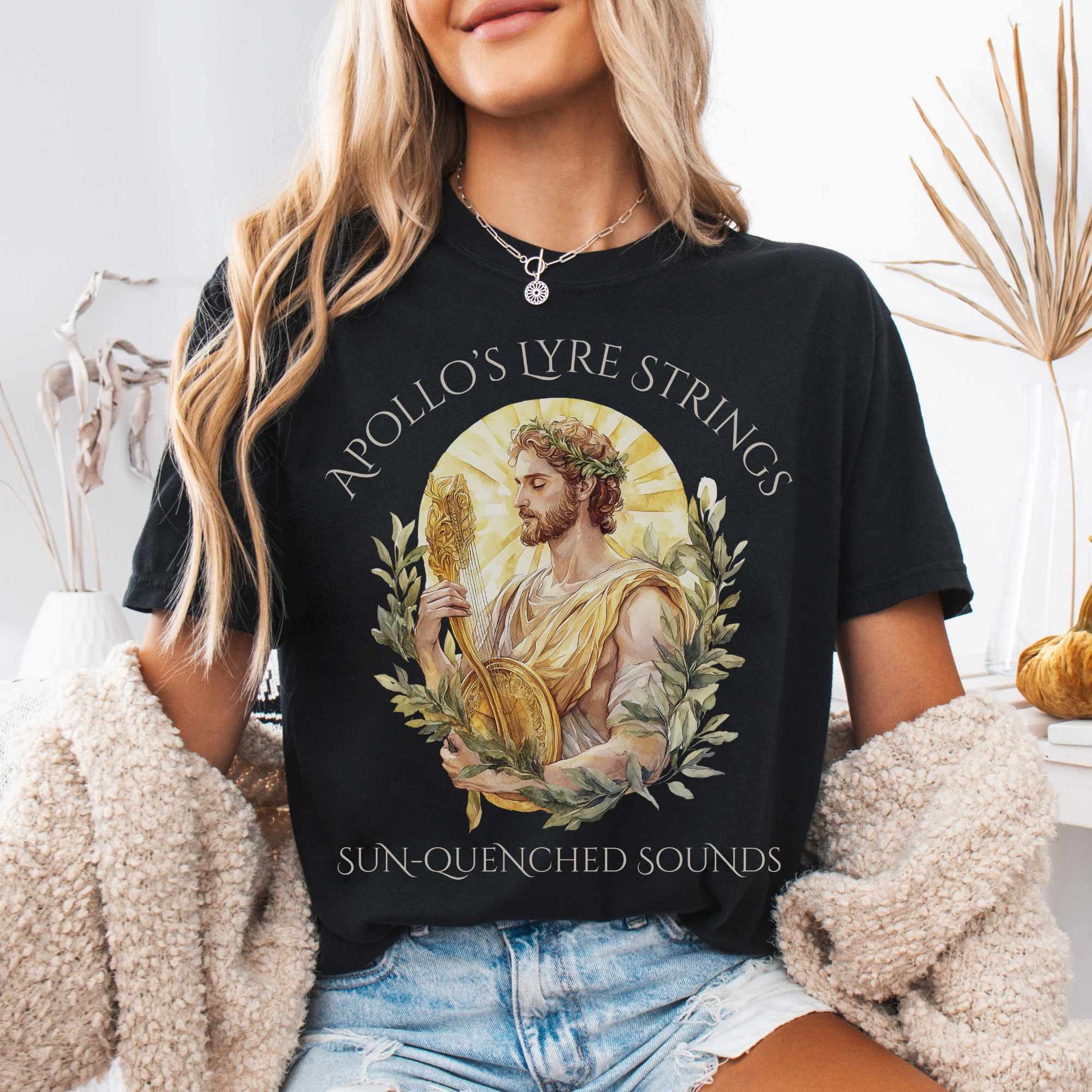 T-Shirt Black / S Apollo's Lyre Strings Shirt The Mystic Eden