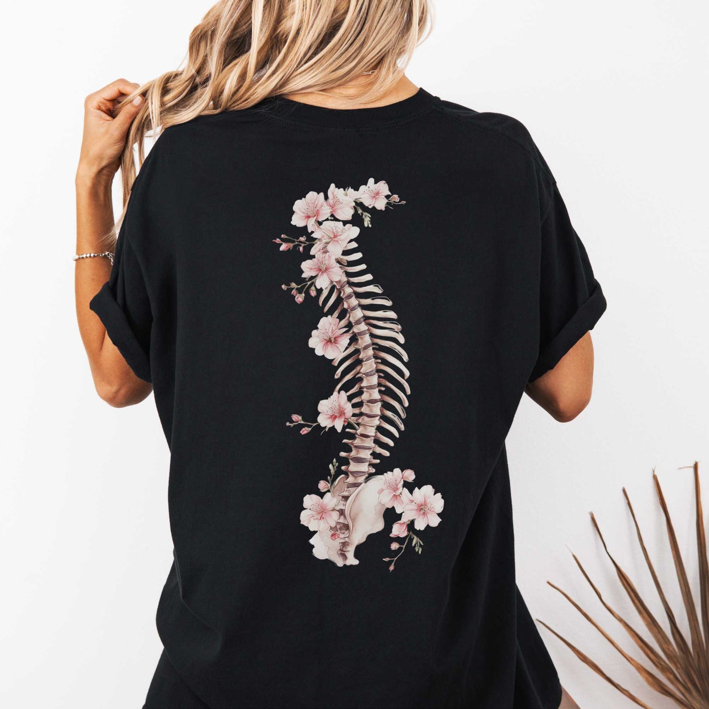 T-Shirt Black / S Blossom Backbone Shirt The Mystic Eden