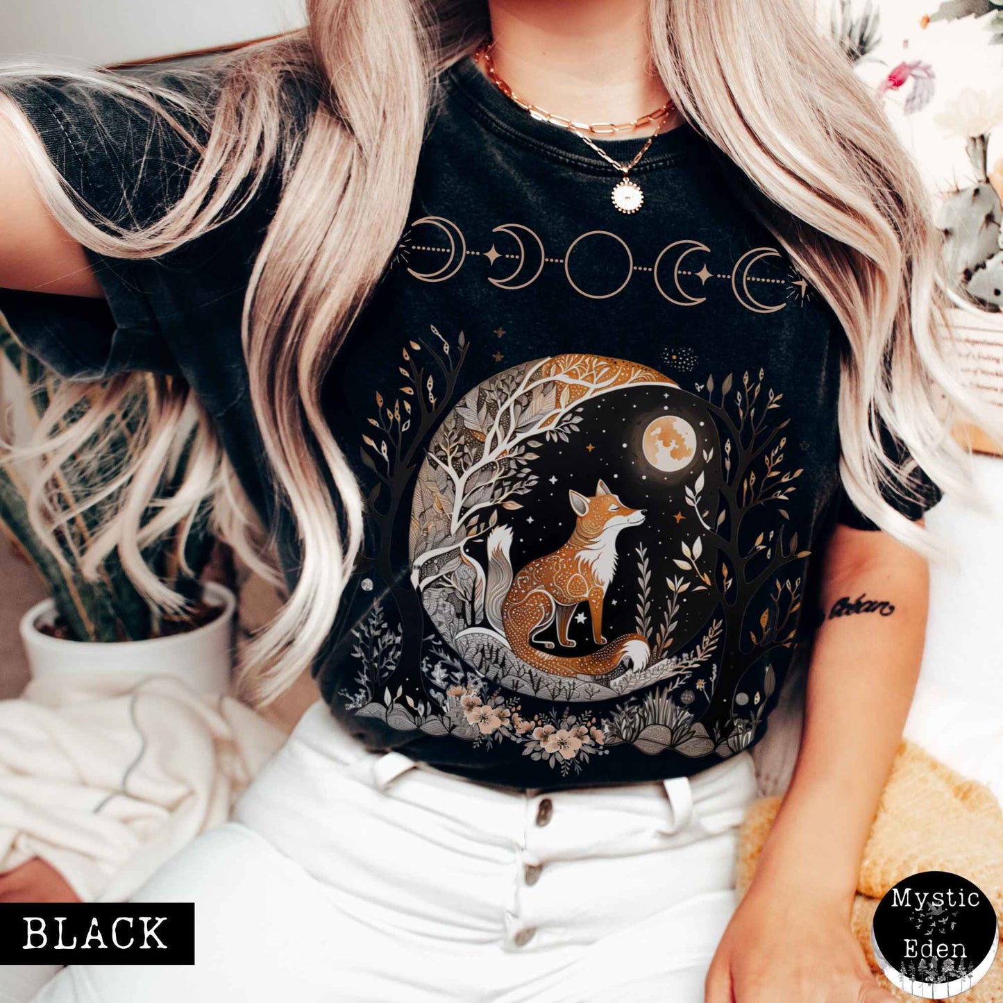 T-Shirt Black / S Fox goblincore shirt witchy whimsigoth t-shirt The Mystic Eden