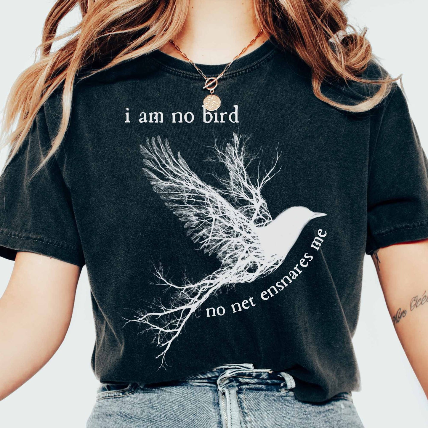 T-Shirt Black / S I am no bird Jane Eyre Charlotte Brontë Shirt The Mystic Eden