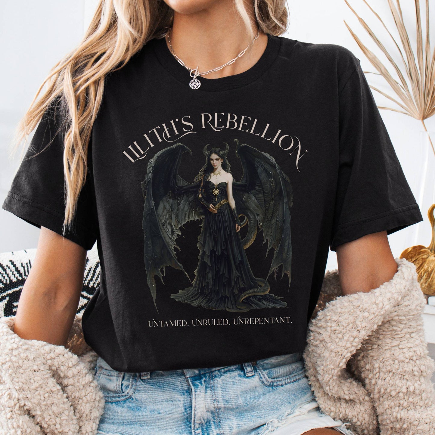 T-Shirt Black / S Lilith's Rebellion Bella + Canvas Tee – Dark Divine Feminine Tee The Mystic Eden