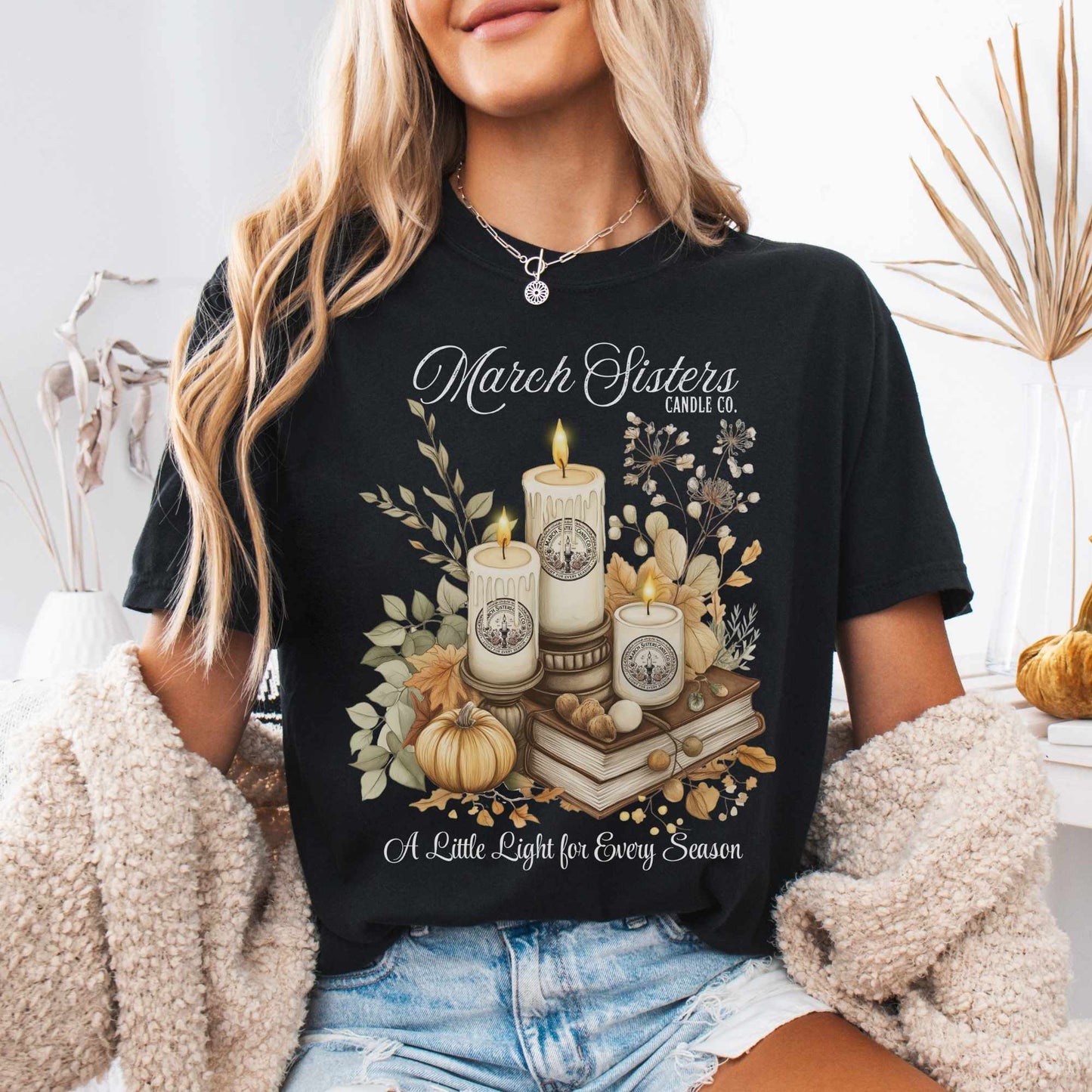 T-Shirt Black / S March Sisters Candle Co Little Women Shirt The Mystic Eden