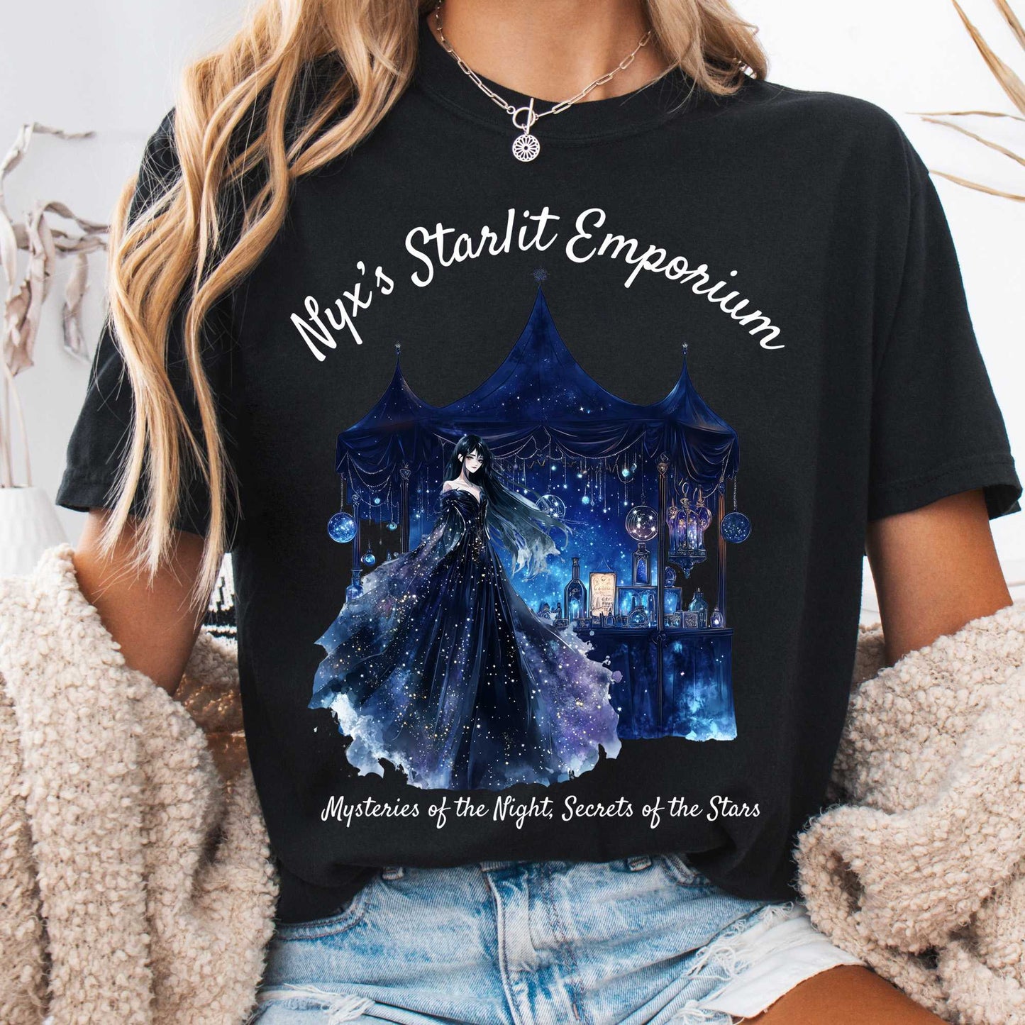 T-Shirt Black / S Nyx's Starlit Emporium Greek Goddess Shirt The Mystic Eden
