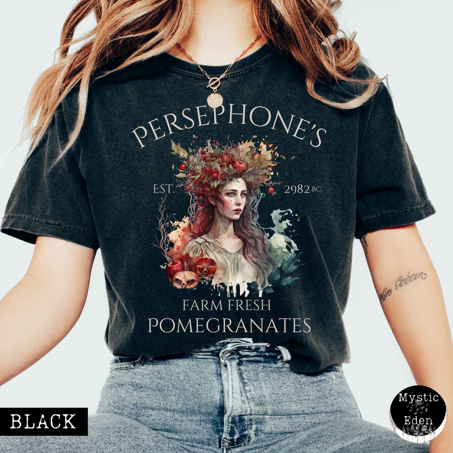 T-Shirt Black / S Persephone's 2982 BC Greek Mythology Shirt The Mystic Eden