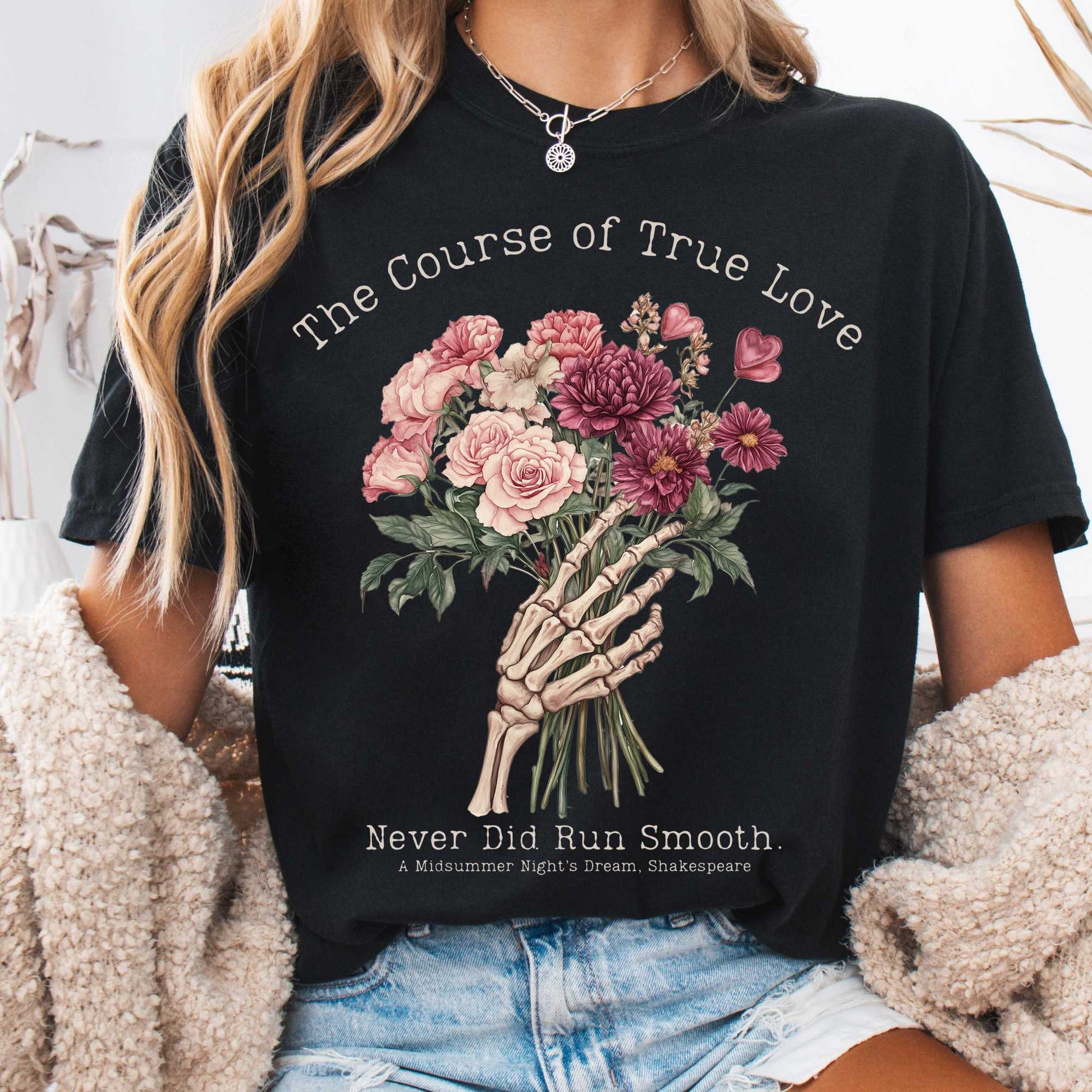 T-Shirt Black / S The Course of True Love Never Did Run Smooth - Shakespeare Shirt The Mystic Eden