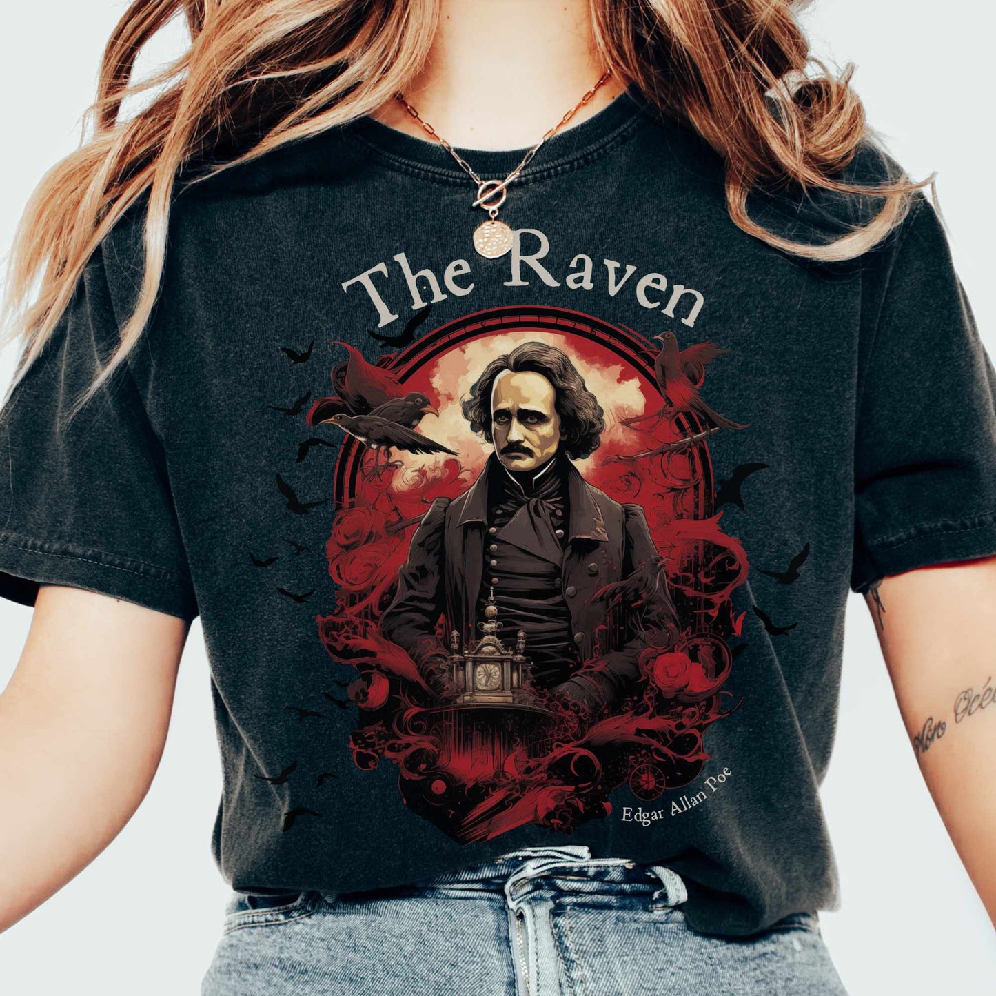 T-Shirt Black / S The Raven Edgar Allan Poe Shirt The Mystic Eden