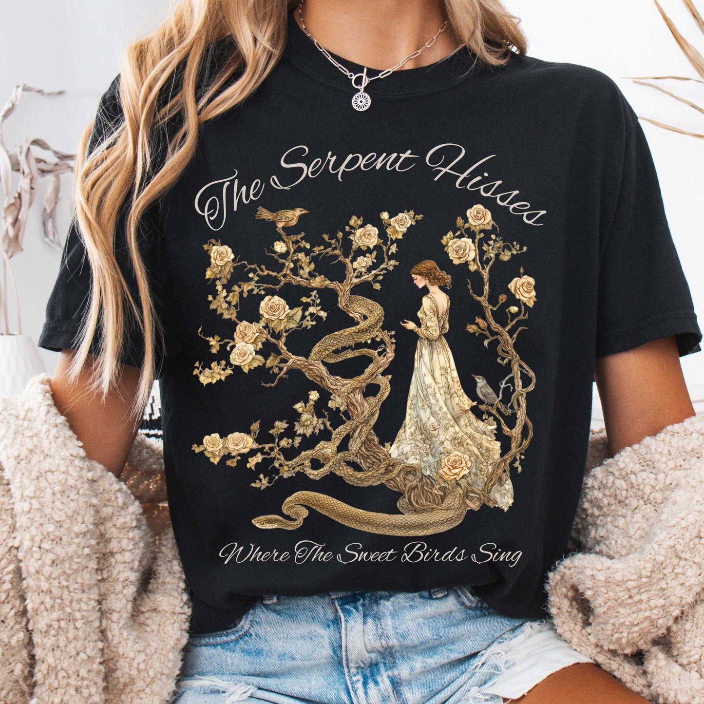 T-Shirt Black / S The Serpent Hisses Where the Sweet Birds Sing - Tess of the D'Urbervilles Shirt The Mystic Eden