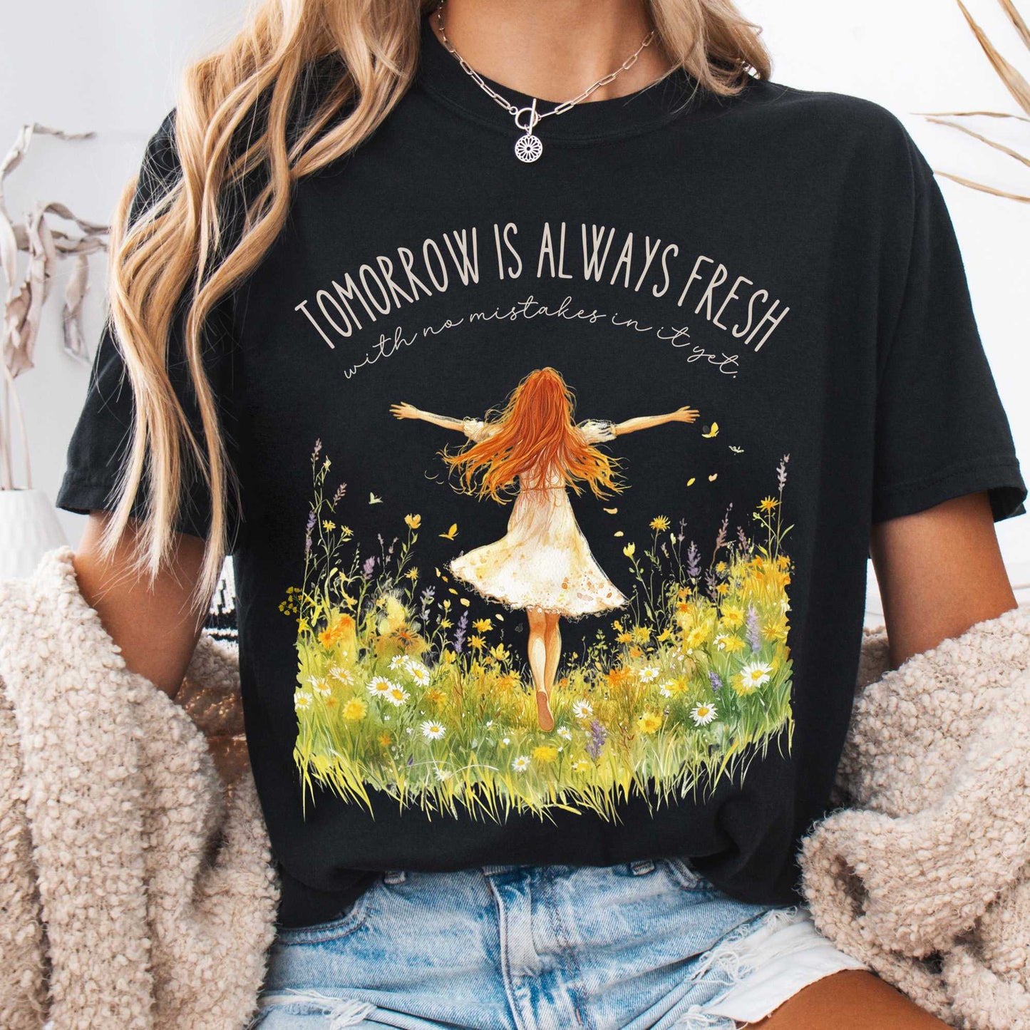 T-Shirt Black / S Tomorrow is Always Fresh With No Mistakes Anne of Green Gables Shirt The Mystic Eden