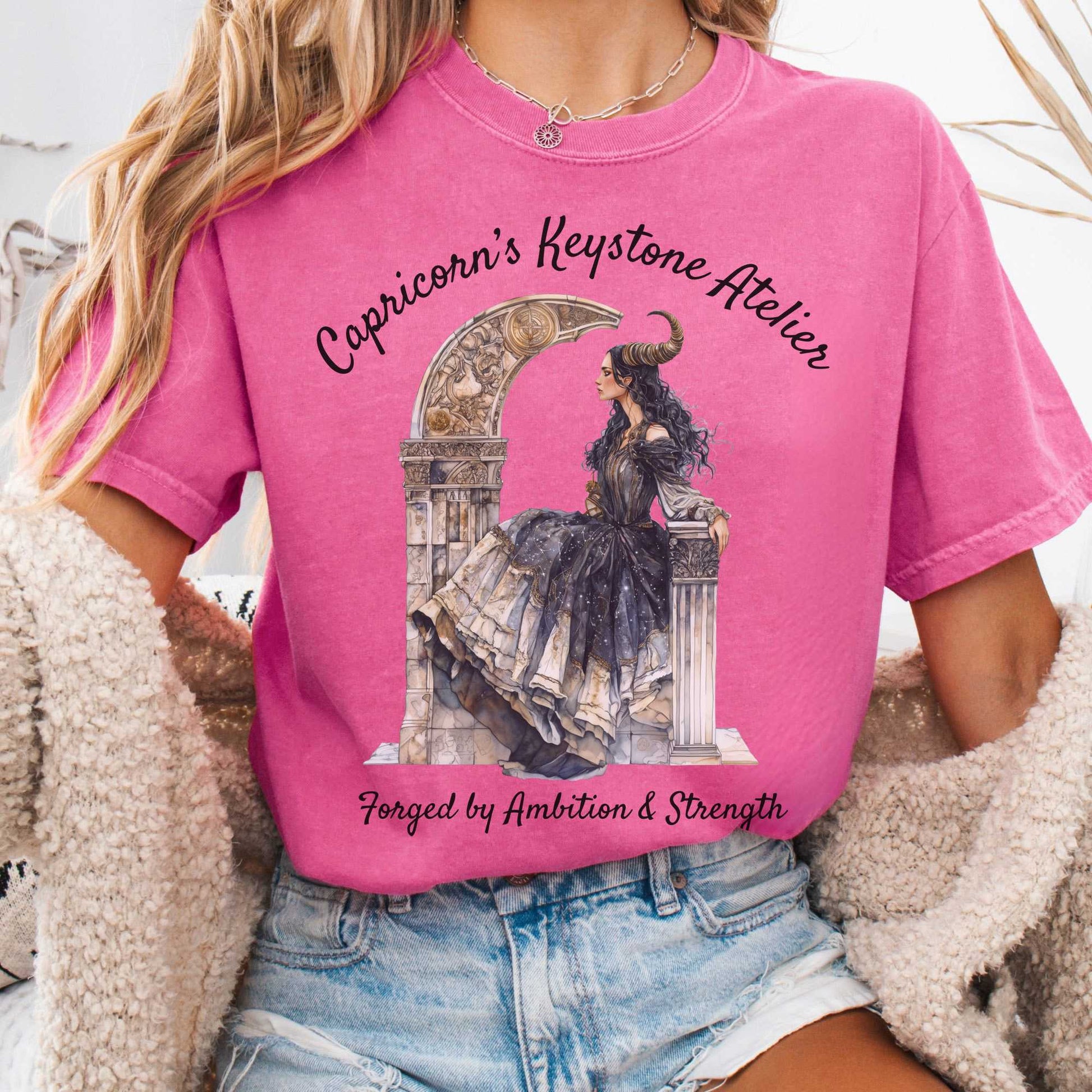 T-Shirt Crunchberry / S Capricorn's Keystone Ateliers Zodiac Shirt The Mystic Eden