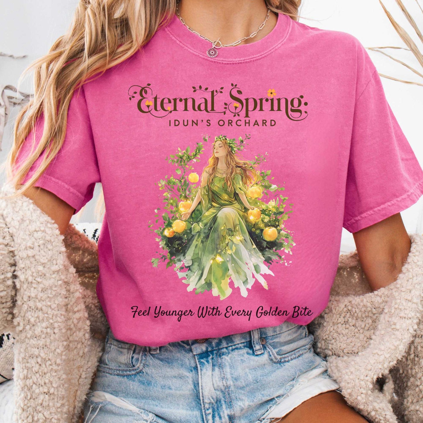 T-Shirt Crunchberry / S Eternal Spring Idun's Orchard Norse Goddess Shirt The Mystic Eden