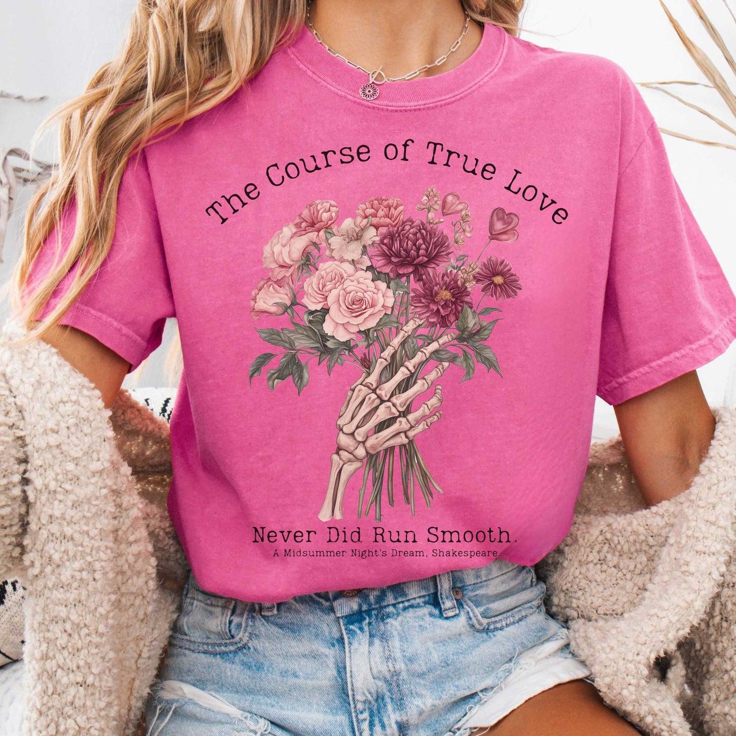 T-Shirt Crunchberry / S The Course of True Love Never Did Run Smooth - Shakespeare Shirt The Mystic Eden