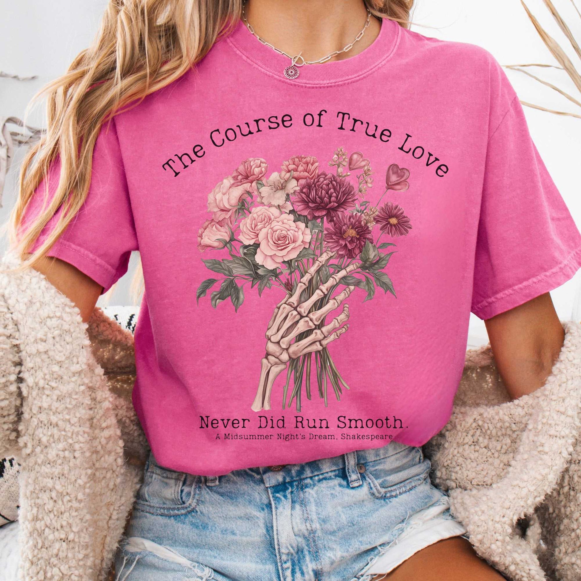 T-Shirt Crunchberry / S The Course of True Love Never Did Run Smooth - Shakespeare Shirt The Mystic Eden