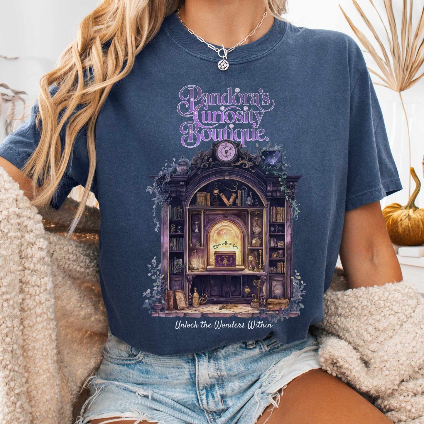 T-Shirt Denim / S Pandora's Curiosity Boutique Shirt The Mystic Eden