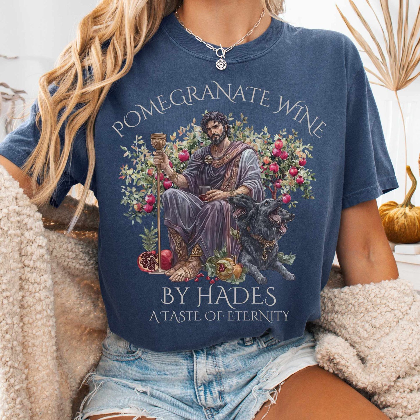 T-Shirt Denim / S Pomegranate Wine A Taste of Eternity Tee The Mystic Eden