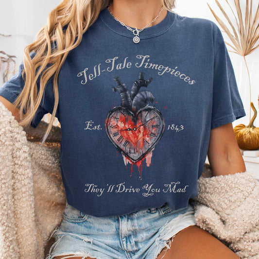 T-Shirt Denim / S Tell-Tale Timepieces Poe Shirt The Mystic Eden