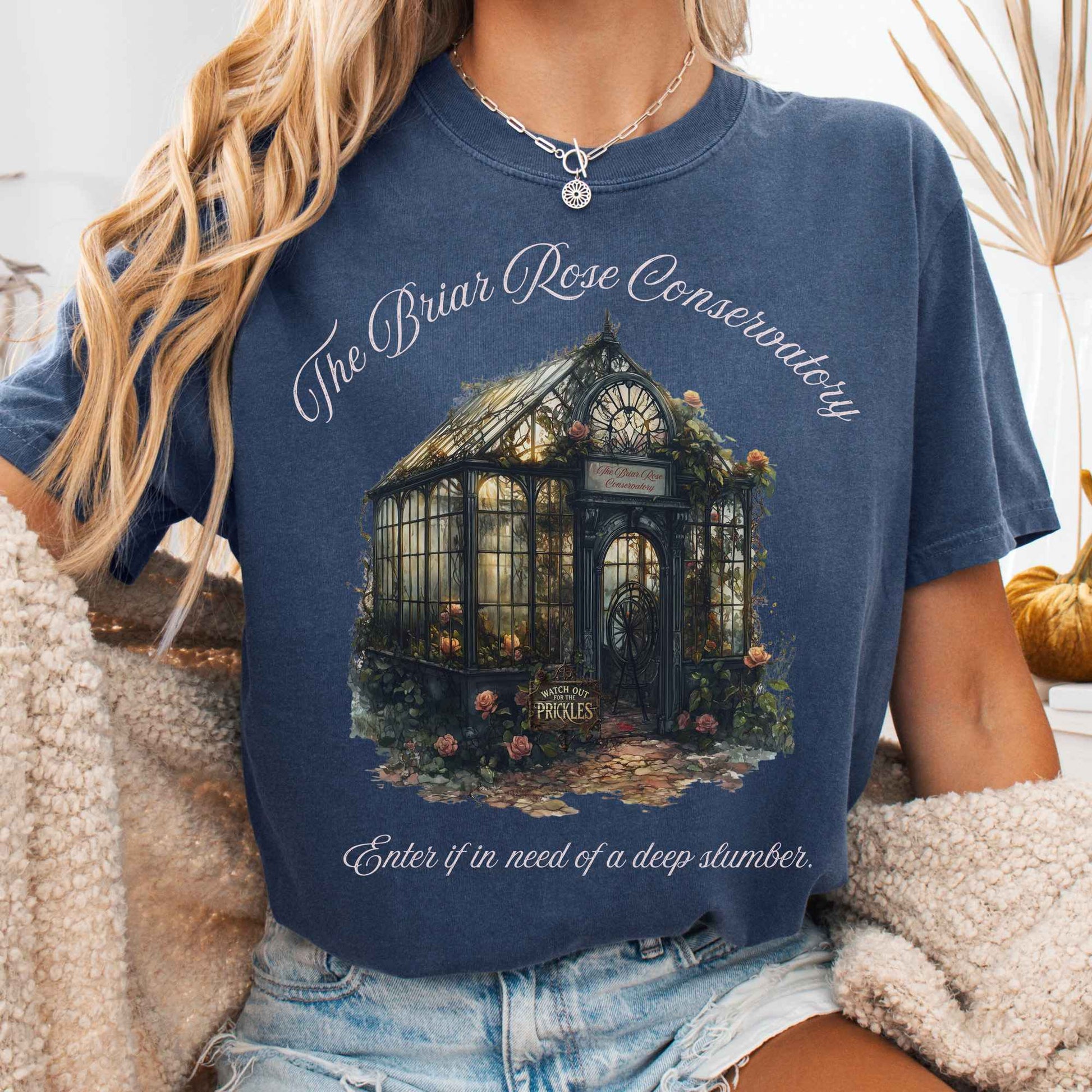 T-Shirt Denim / S The Briar Rose Conservatory Fairytale Shirt The Mystic Eden