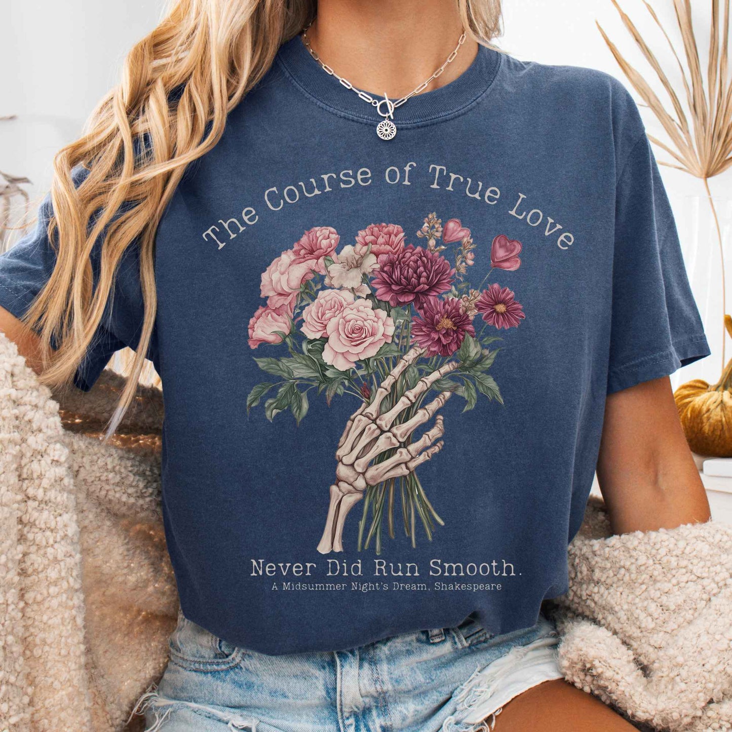 T-Shirt Denim / S The Course of True Love Never Did Run Smooth - Shakespeare Shirt The Mystic Eden