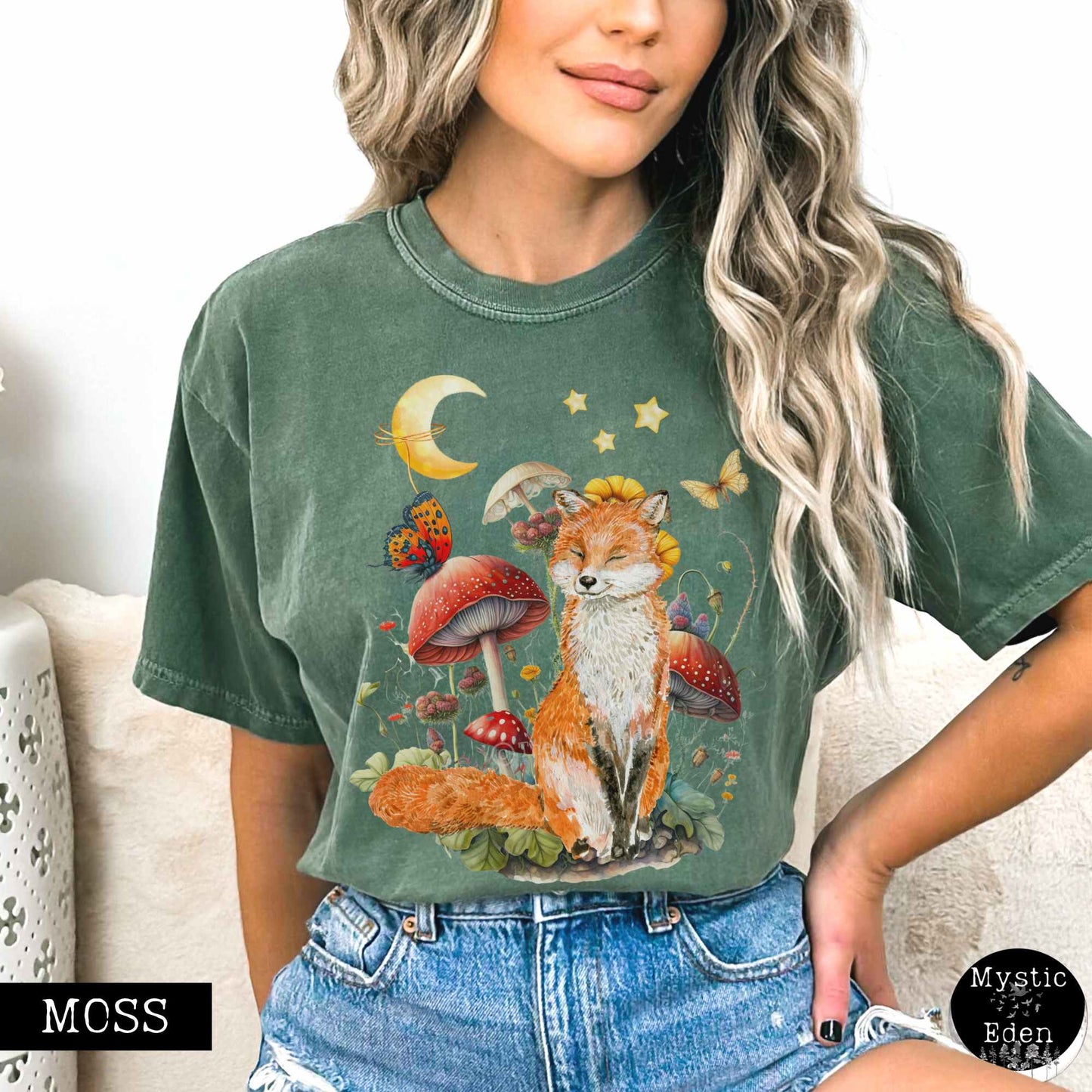 T-Shirt Enchanting Forest Fox T-Shirt The Mystic Eden