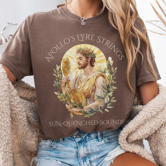 T-Shirt Espresso / S Apollo's Lyre Strings Shirt The Mystic Eden