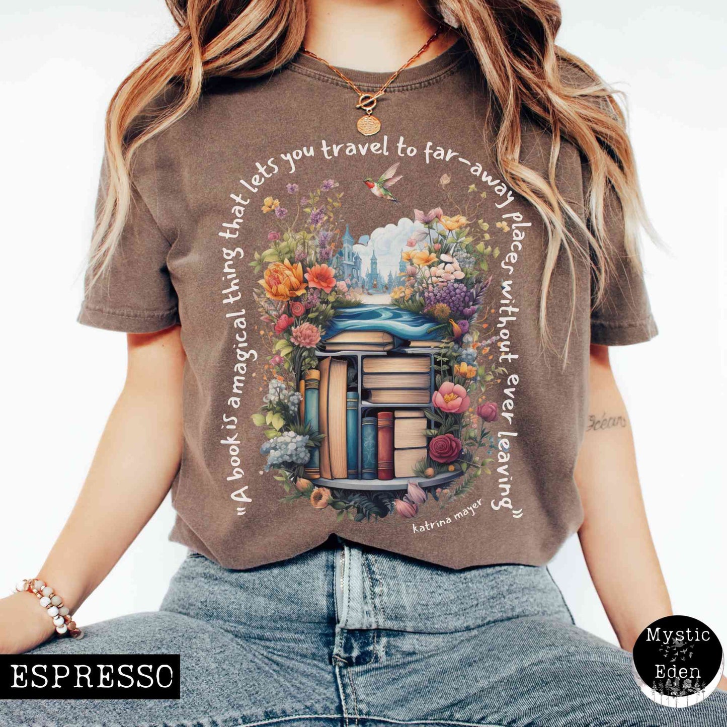 T-Shirt Espresso / S Magical book shirt comfort colors The Mystic Eden