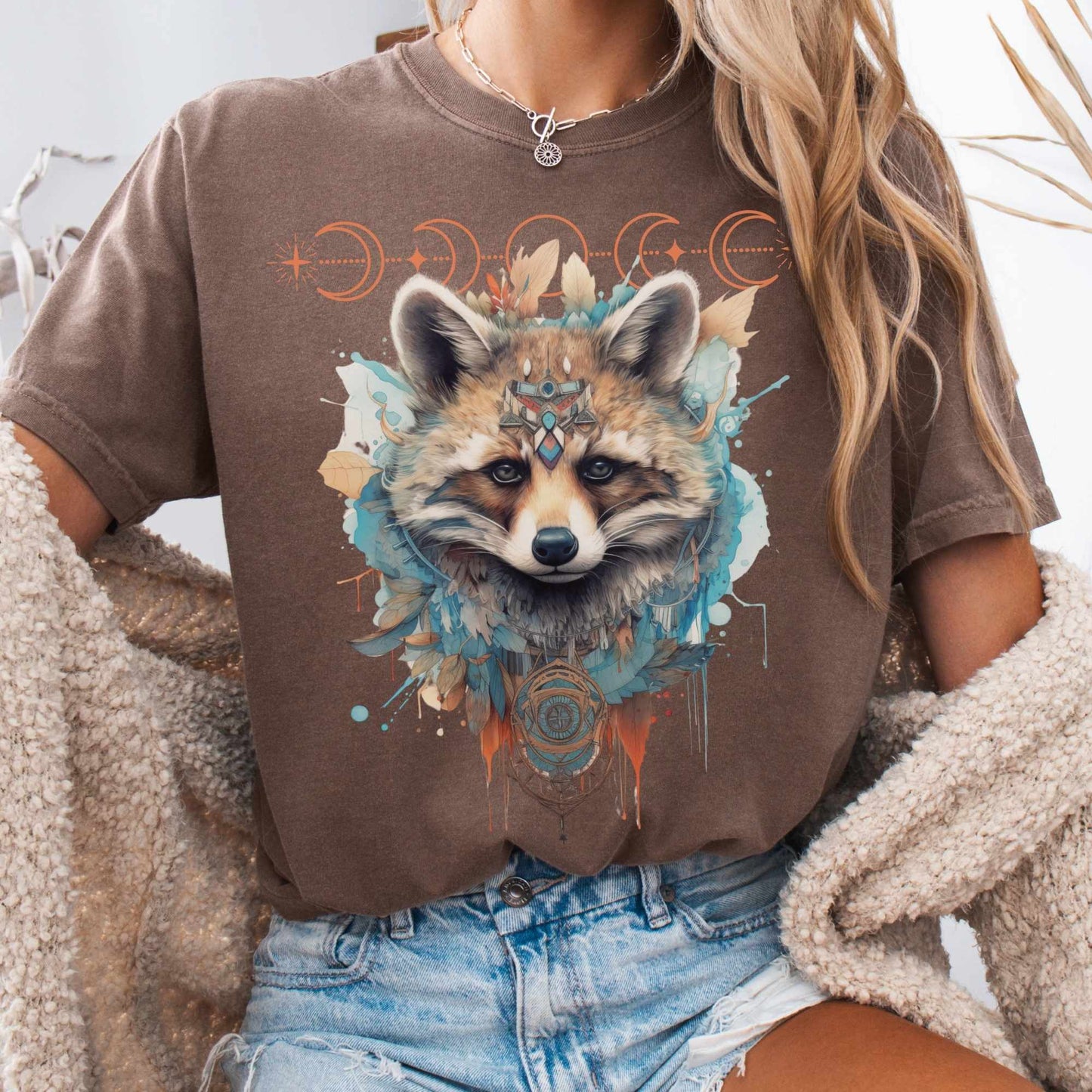 T-Shirt Espresso / S Mystical Raccoon Shirt The Mystic Eden