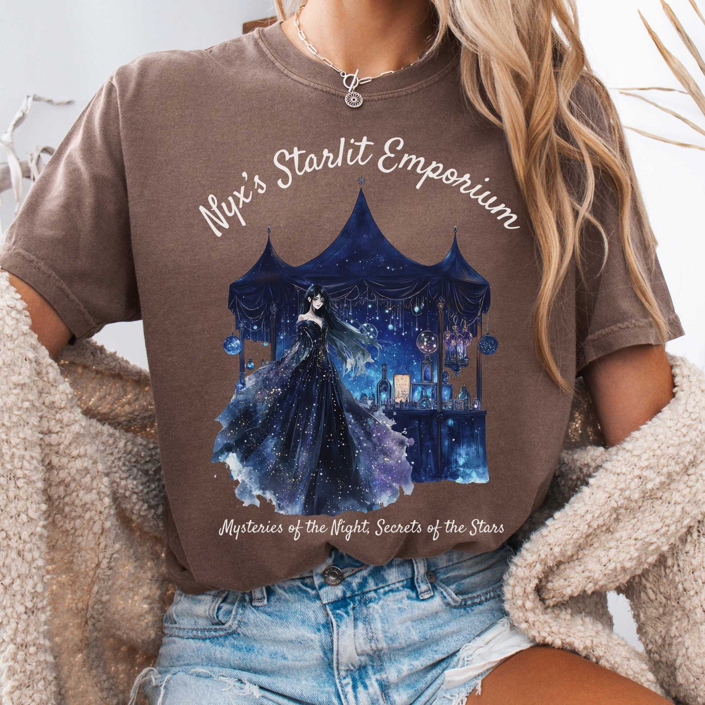 T-Shirt Espresso / S Nyx's Starlit Emporium Greek Goddess Shirt The Mystic Eden