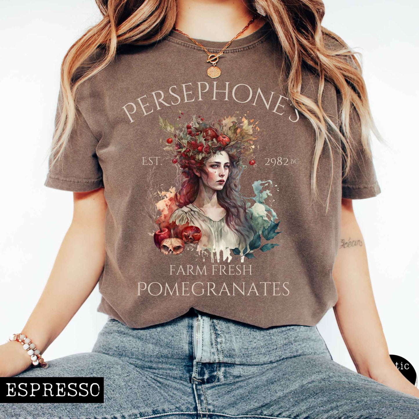 T-Shirt Espresso / S Persephone's 2982 BC Greek Mythology Shirt The Mystic Eden