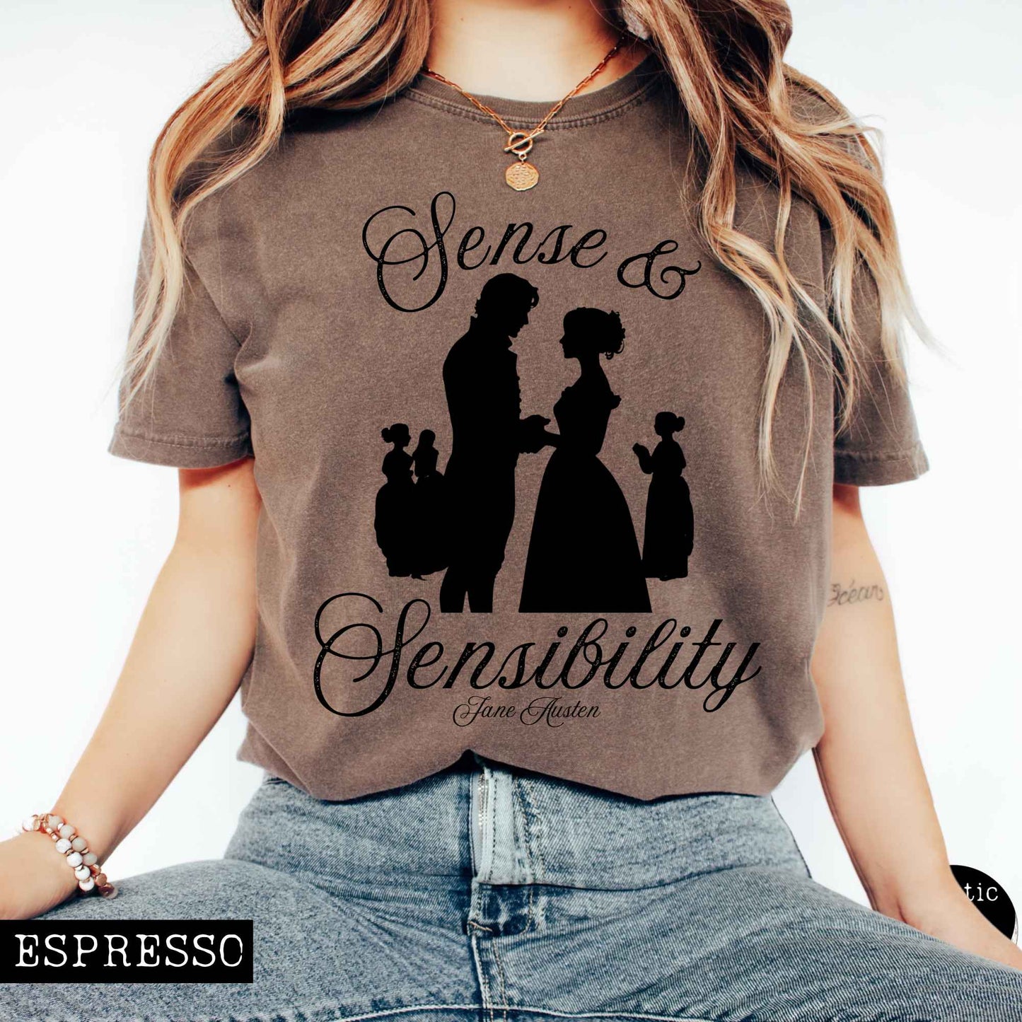 T-Shirt Espresso / S Sense & Sensibility Jane Austen shirt The Mystic Eden