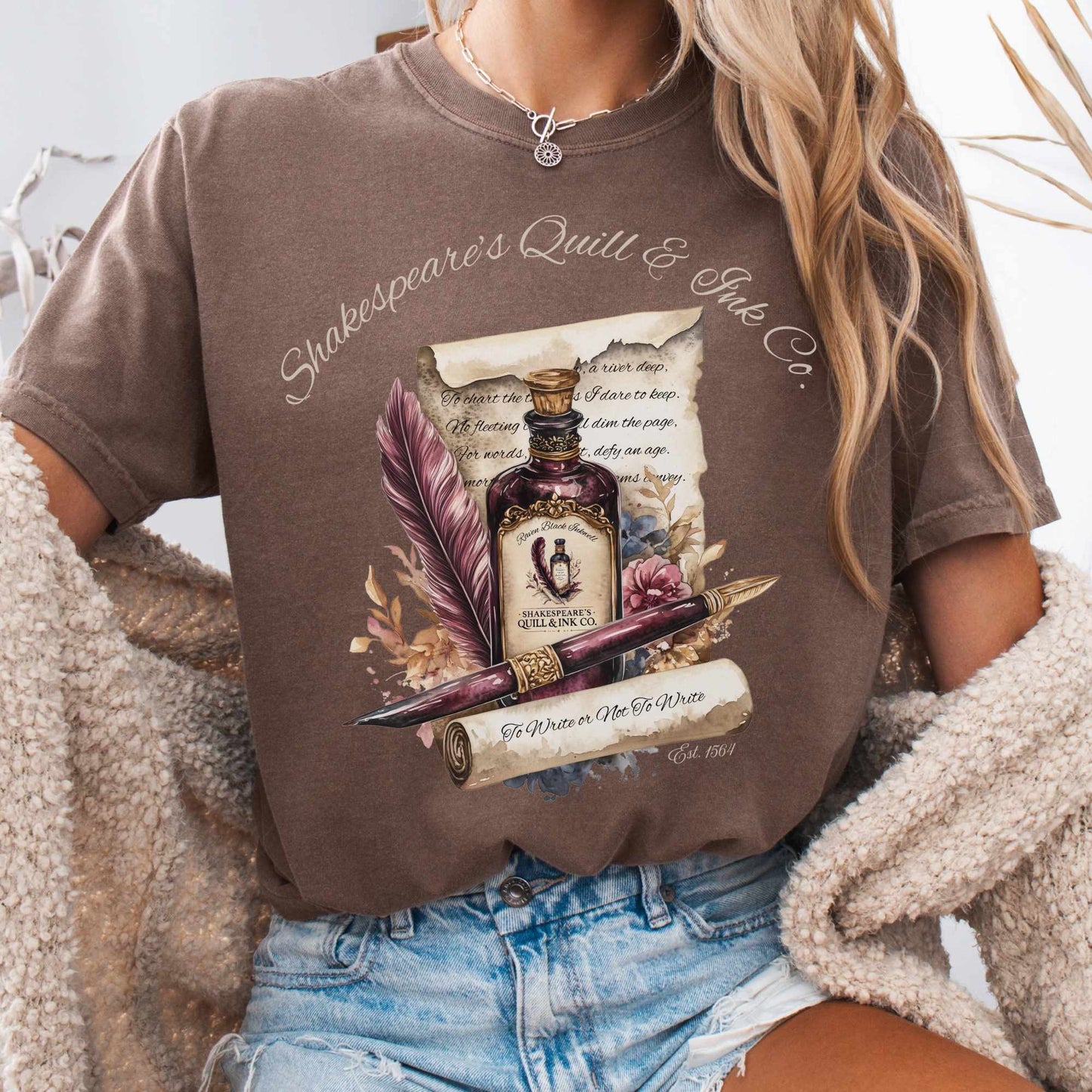 T-Shirt Espresso / S Shakespeare's Quill & Ink Co. Tee The Mystic Eden