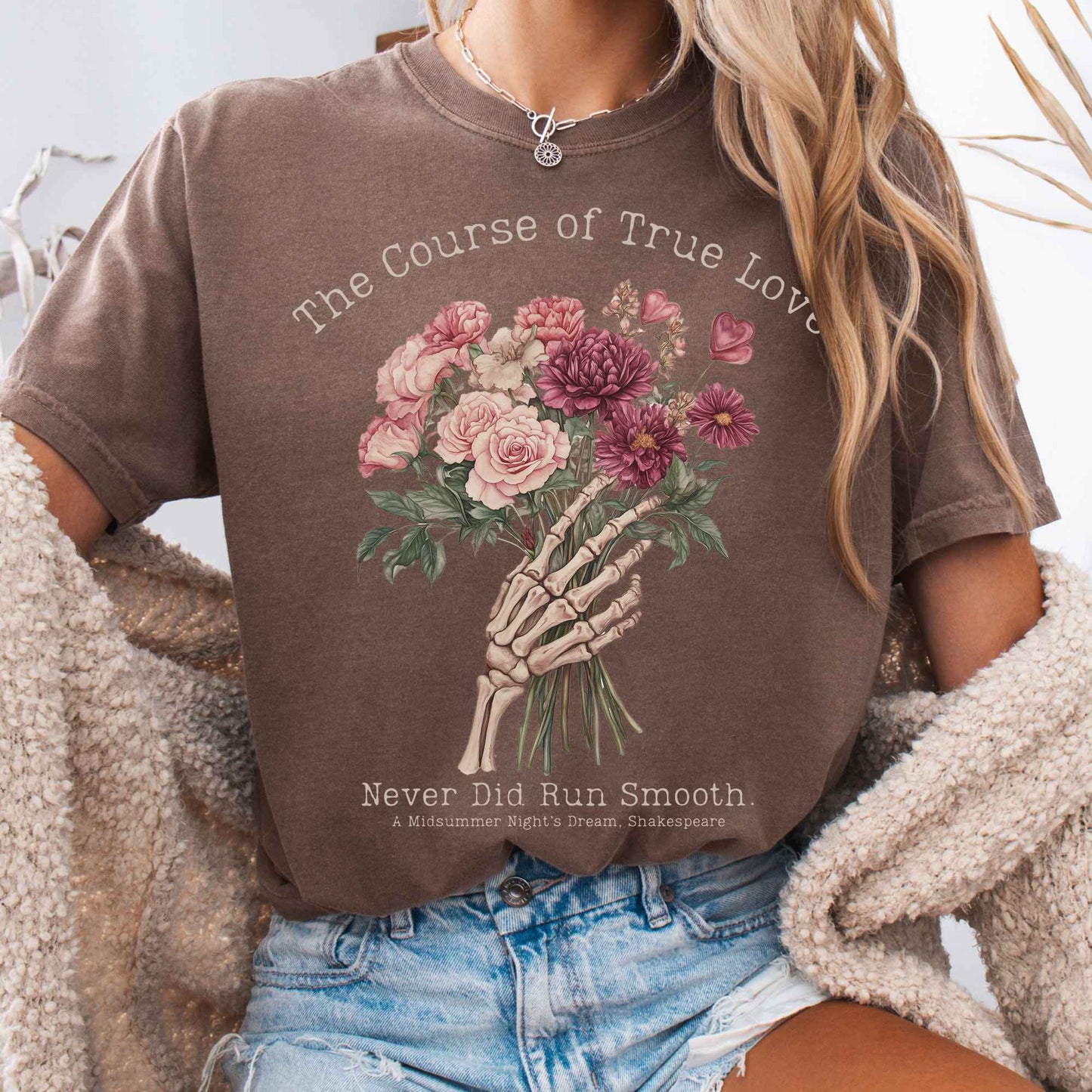 T-Shirt Espresso / S The Course of True Love Never Did Run Smooth - Shakespeare Shirt The Mystic Eden