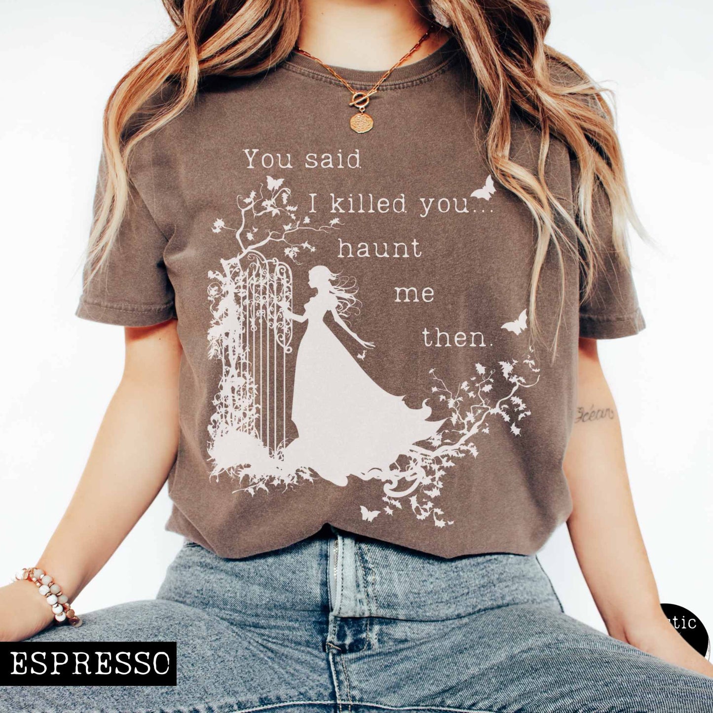 T-Shirt Espresso / S Wuthering Heights Emily Bronte Halloween Shirt The Mystic Eden