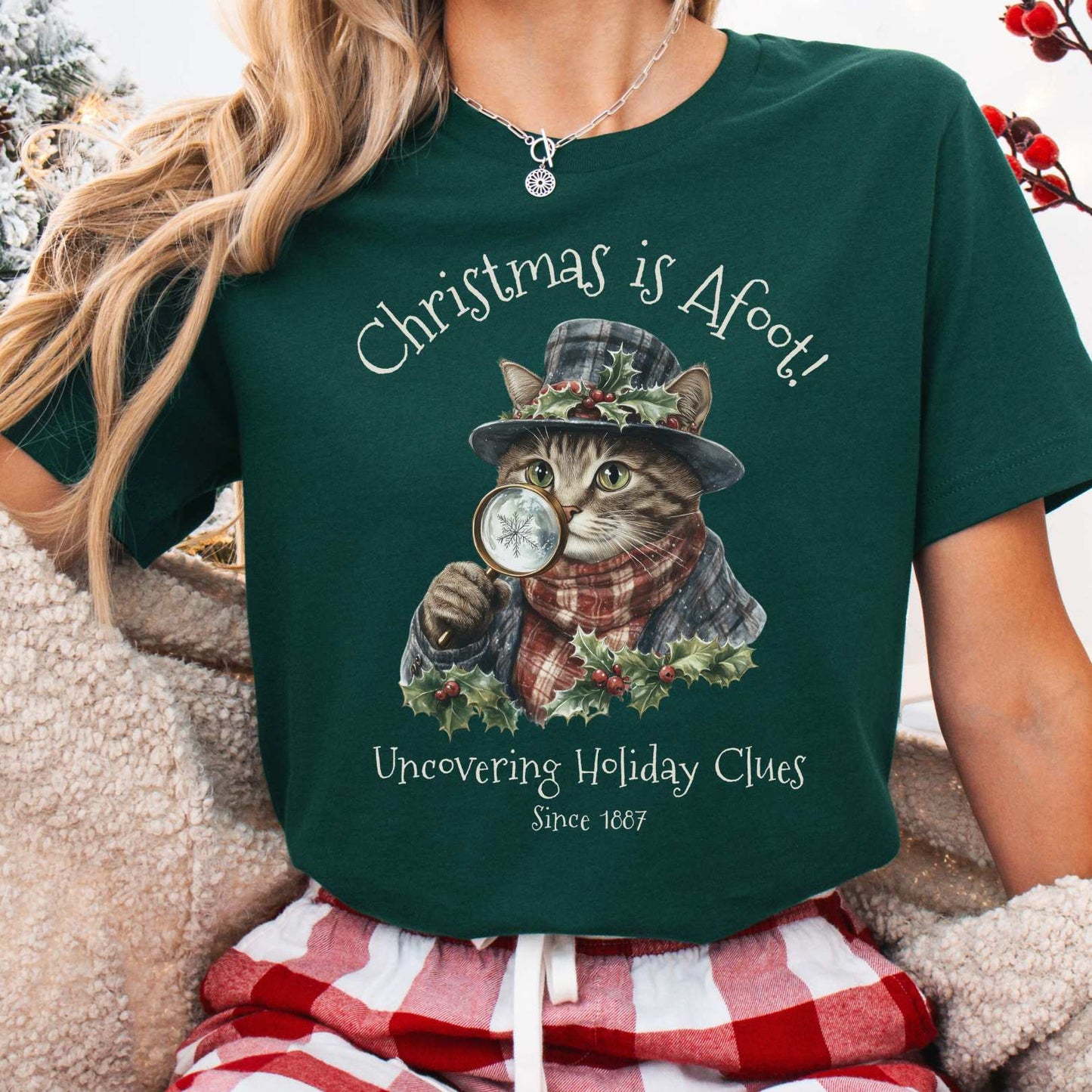 T-Shirt Forest / XS Christmas is Afoot! Sherlock Holmes Christmas Tee The Mystic Eden