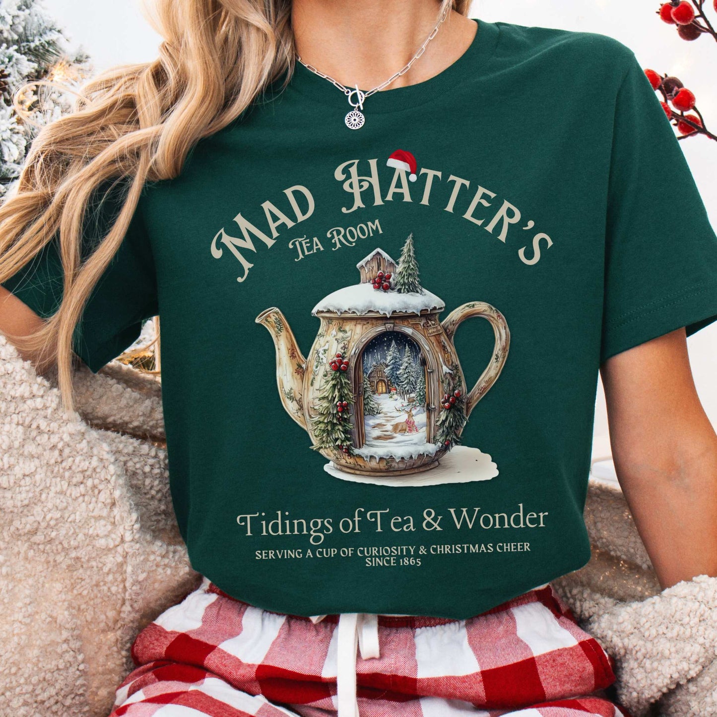 T-Shirt Forest / XS Mad Hatter's Tea Room Christmas Edition Tee The Mystic Eden