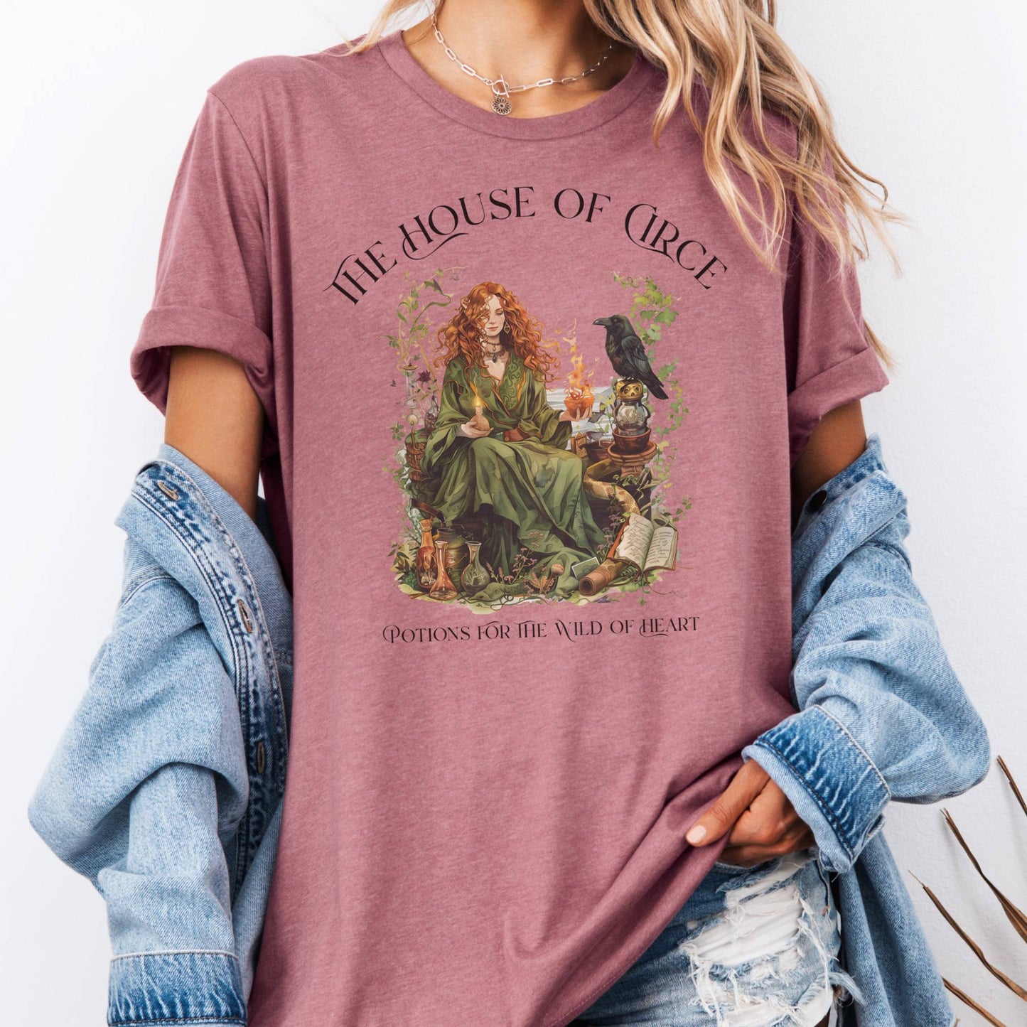 T-Shirt Heather Mauve / S The House of Circe Bella + Canvas Tee – Potions & Magic Tee The Mystic Eden
