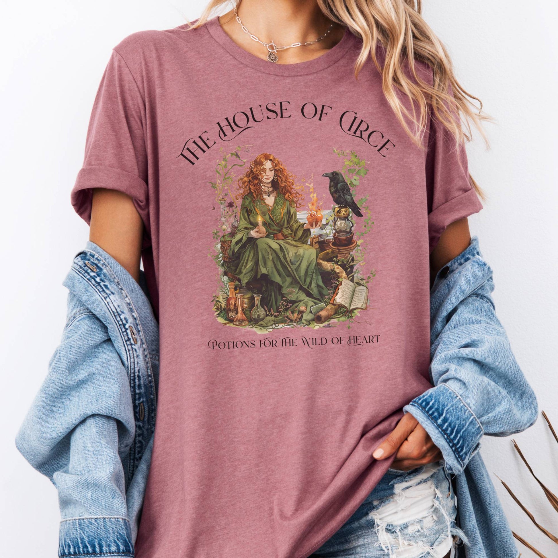 T-Shirt Heather Mauve / S The House of Circe Bella + Canvas Tee – Potions & Magic Tee The Mystic Eden