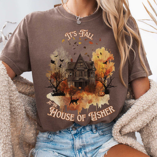 T-Shirt It's Fall at the House of Usher - Edgar Allan Poe Fall Shirt The Mystic Eden