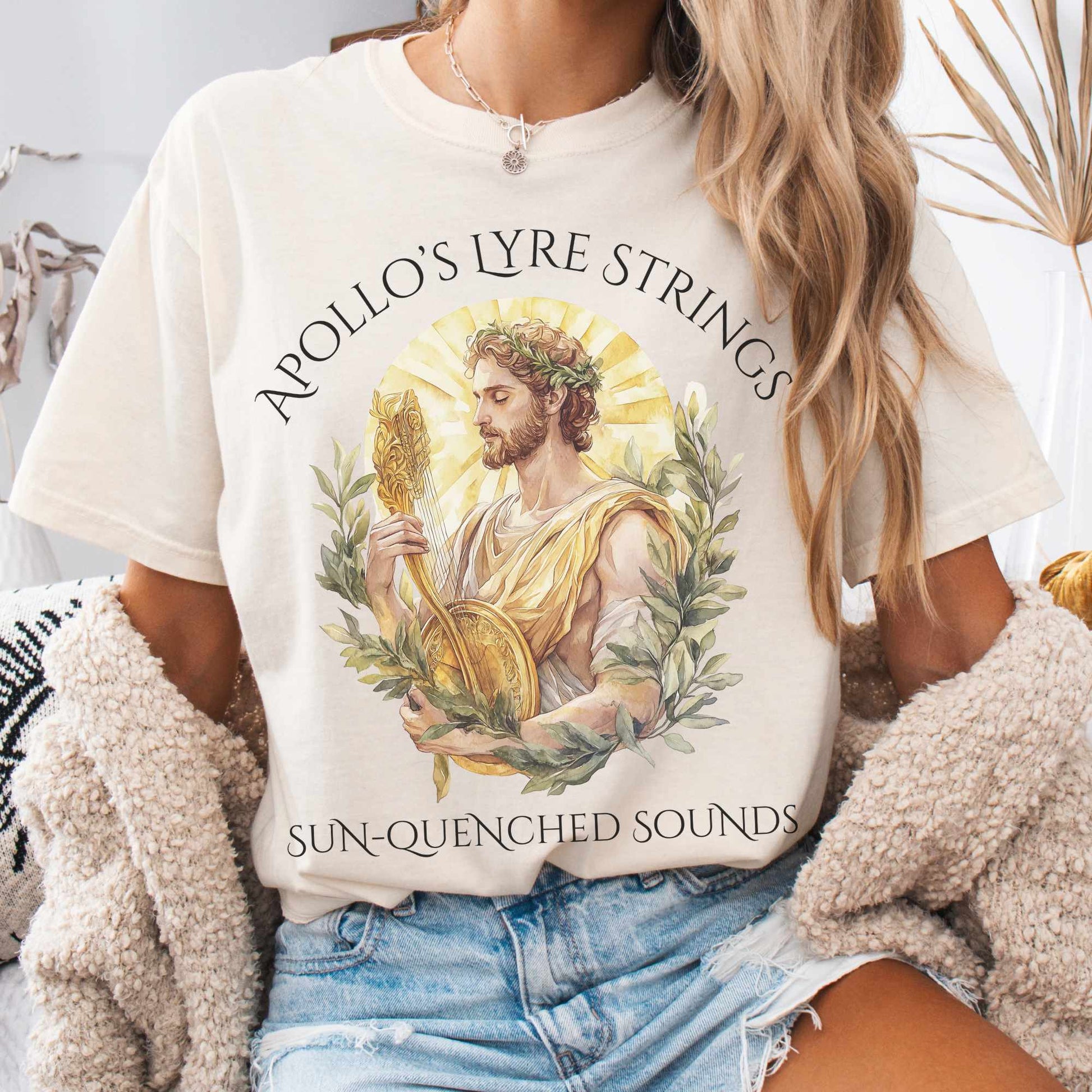 T-Shirt Ivory / S Apollo's Lyre Strings Shirt The Mystic Eden
