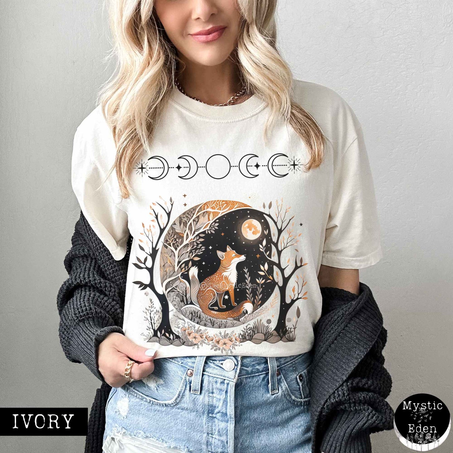 T-Shirt Ivory / S Fox goblincore shirt witchy whimsigoth t-shirt The Mystic Eden