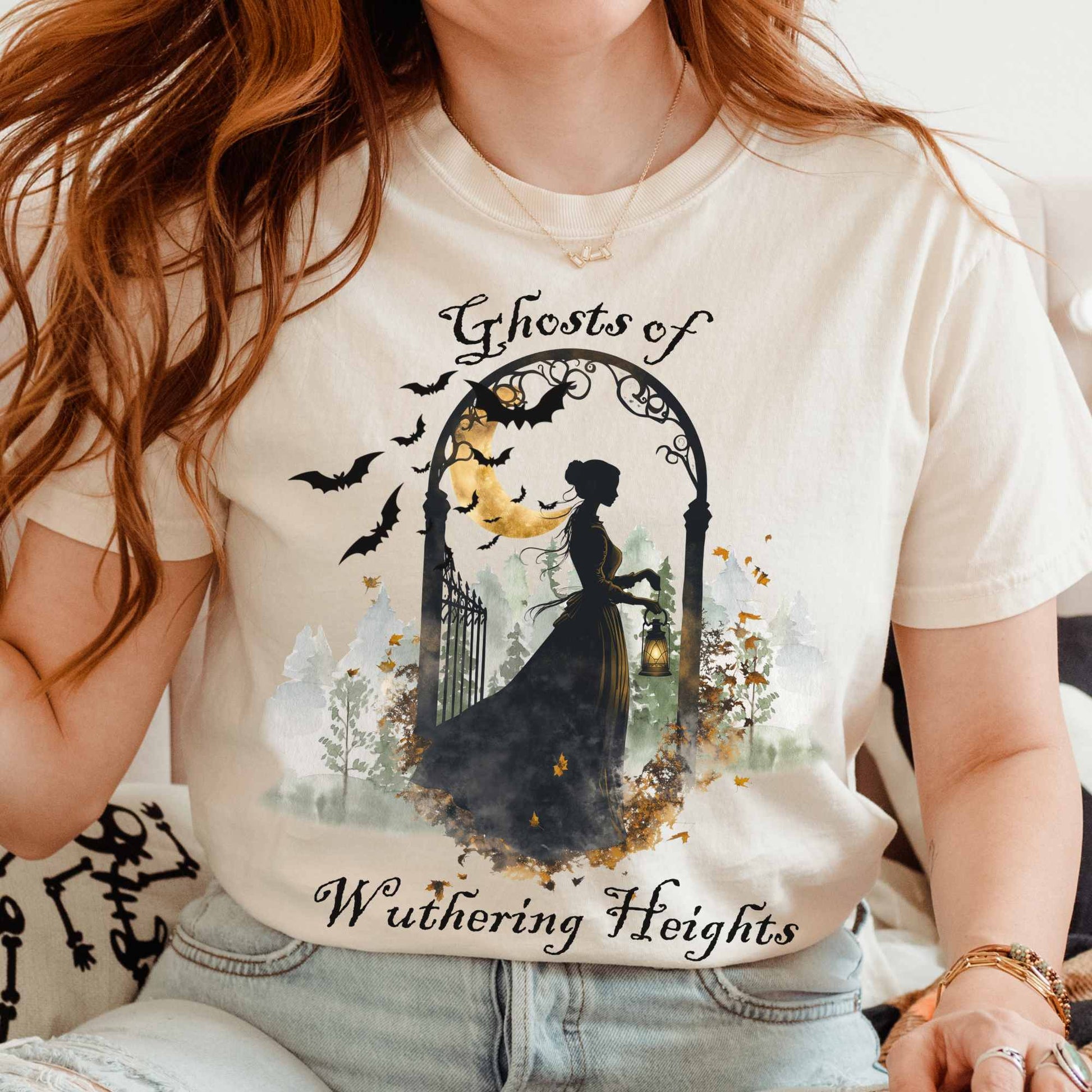 T-Shirt Ivory / S Ghosts of Wuthering Heights Halloween Shirt The Mystic Eden